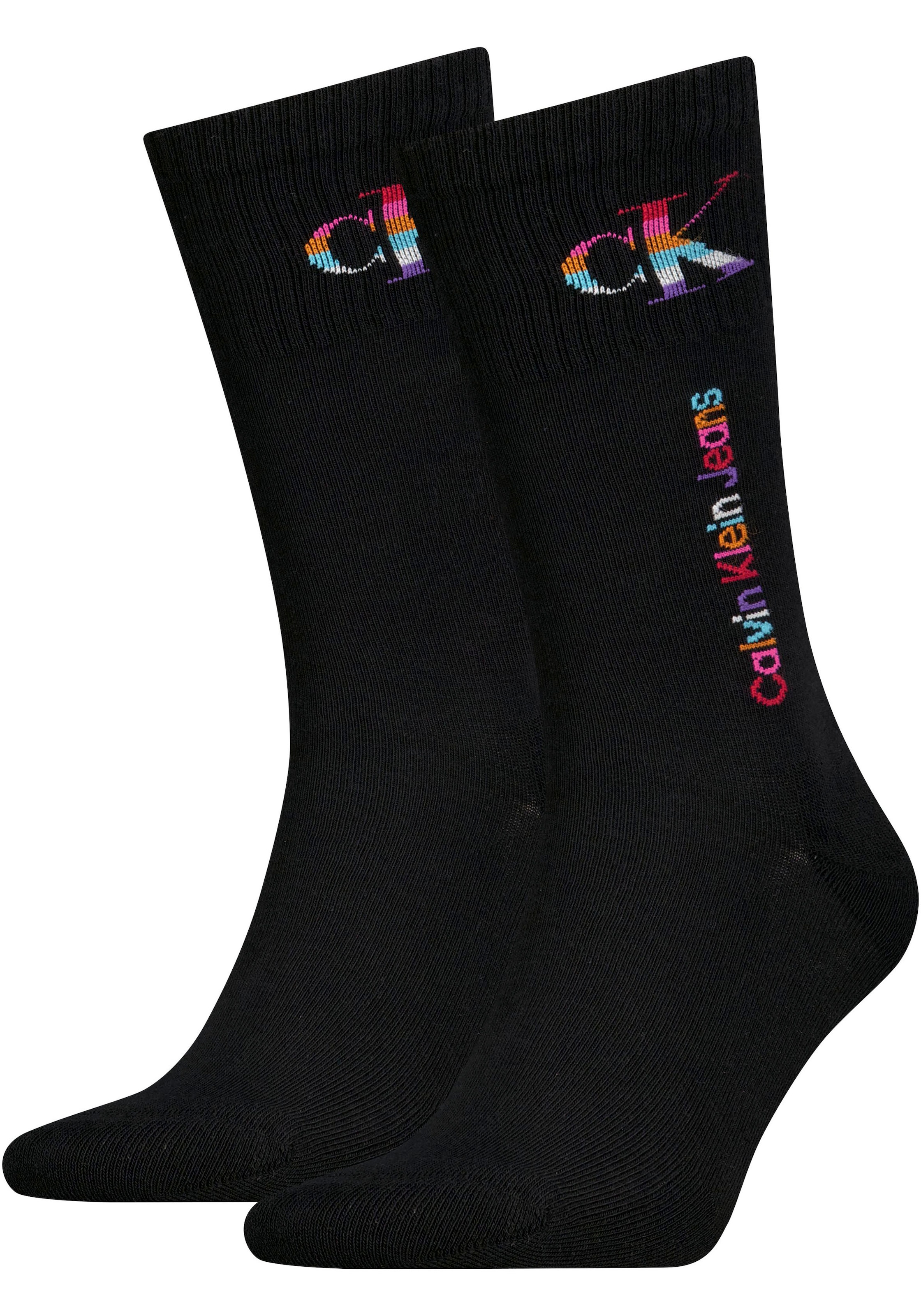 Socken, (Packung, 2 Paar), mit Regenbogen-Logo