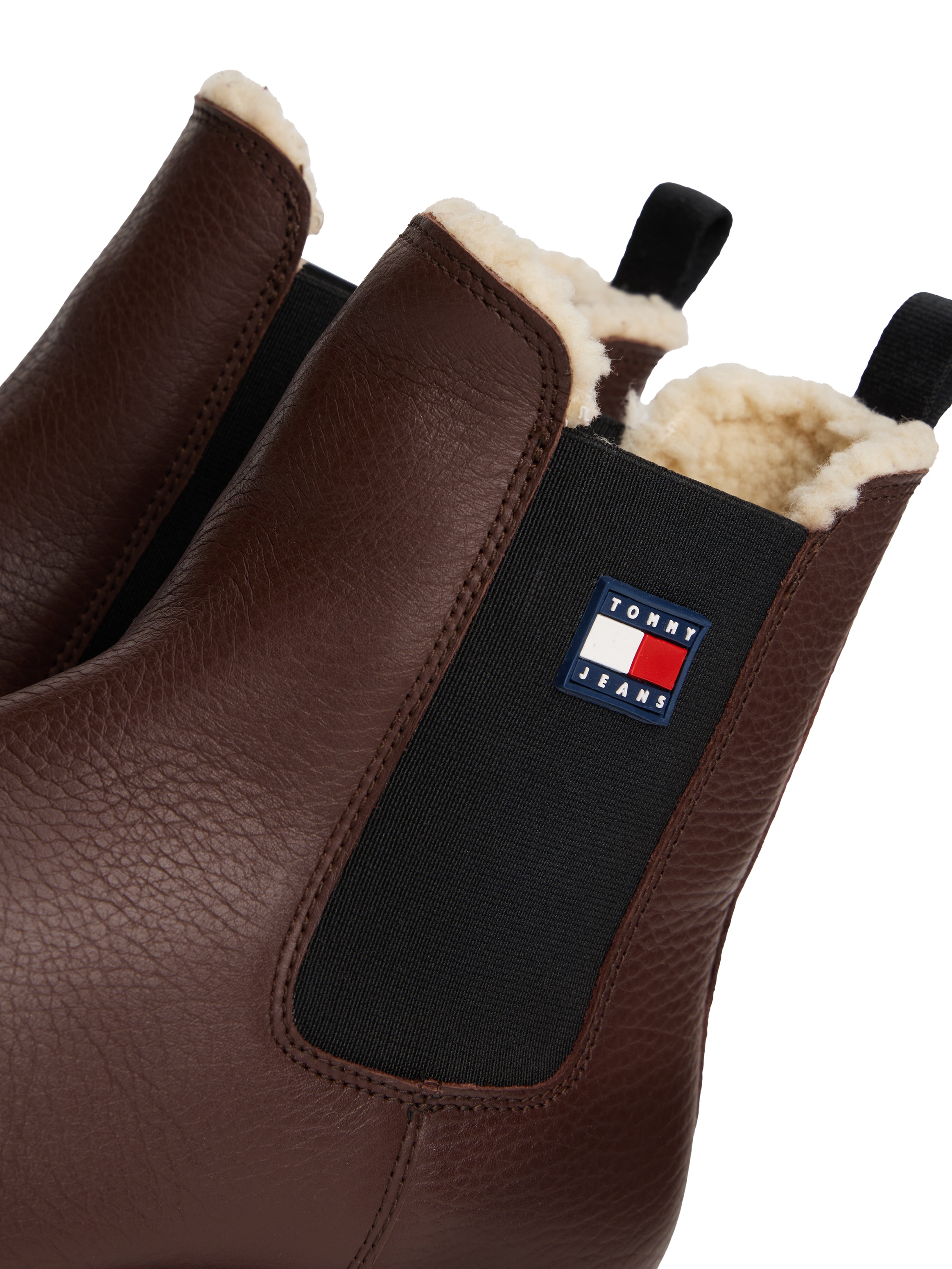 Tommy Jeans Chelseaboots »TJW CHELSEA BOOT WL«  , Blockabsatz, Stiefelette mit typischer Logoflagge