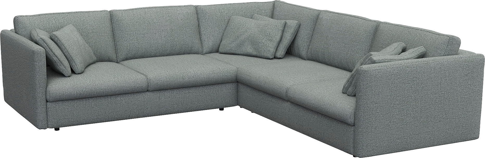 FLEXLUX Ecksofa »Lovane gleichschenklig, bequem und komfortabel«, Weich & anschmiegsam, große Sitztiefe auf Kaltschaum, Dekokissen inkl.