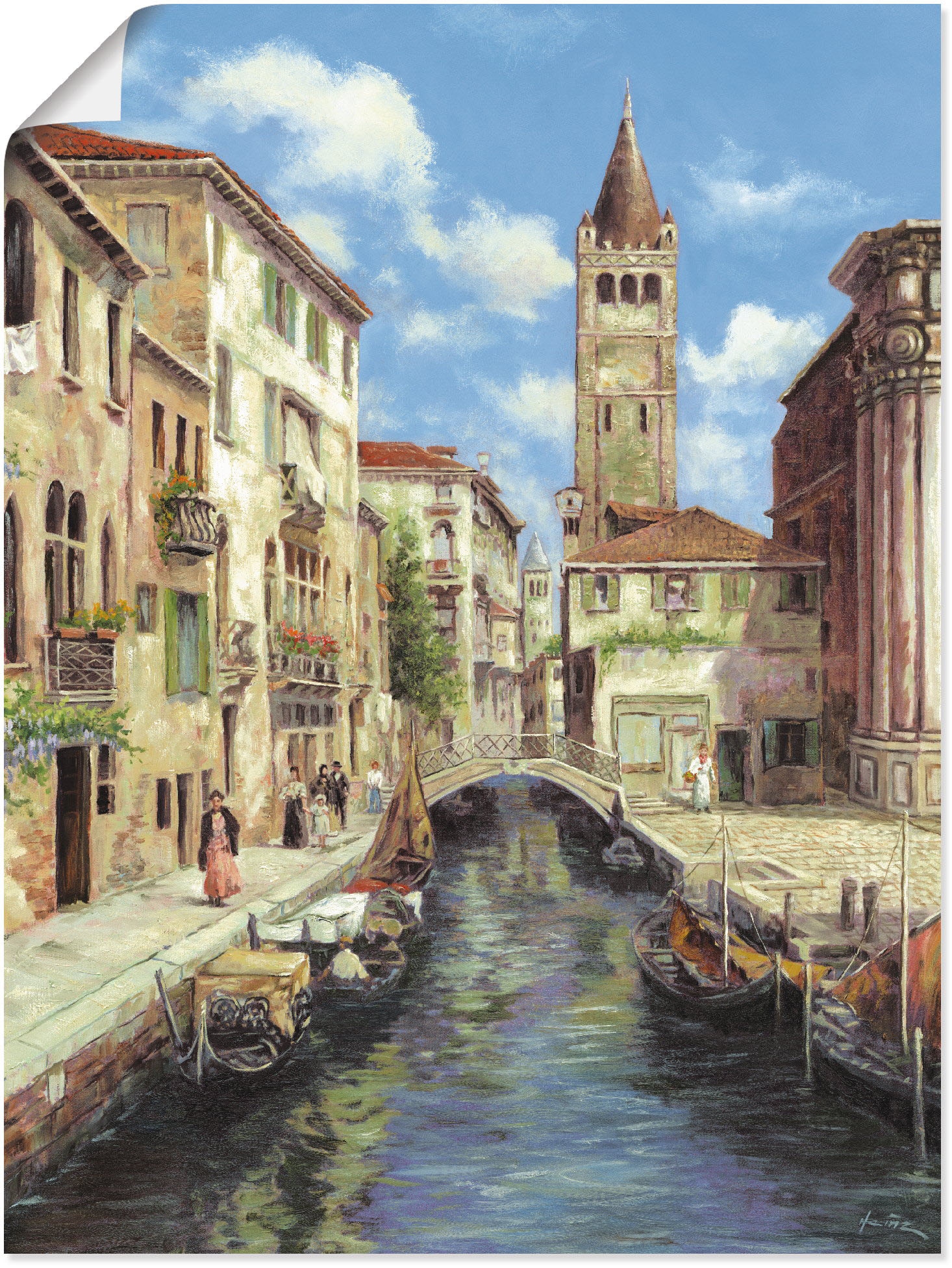 kaufen Wandbild auf als oder Wandaufkleber »Venedig«, Raten Alubild, Venedig, St.), Poster Leinwandbild, Größen (1 versch. in Artland