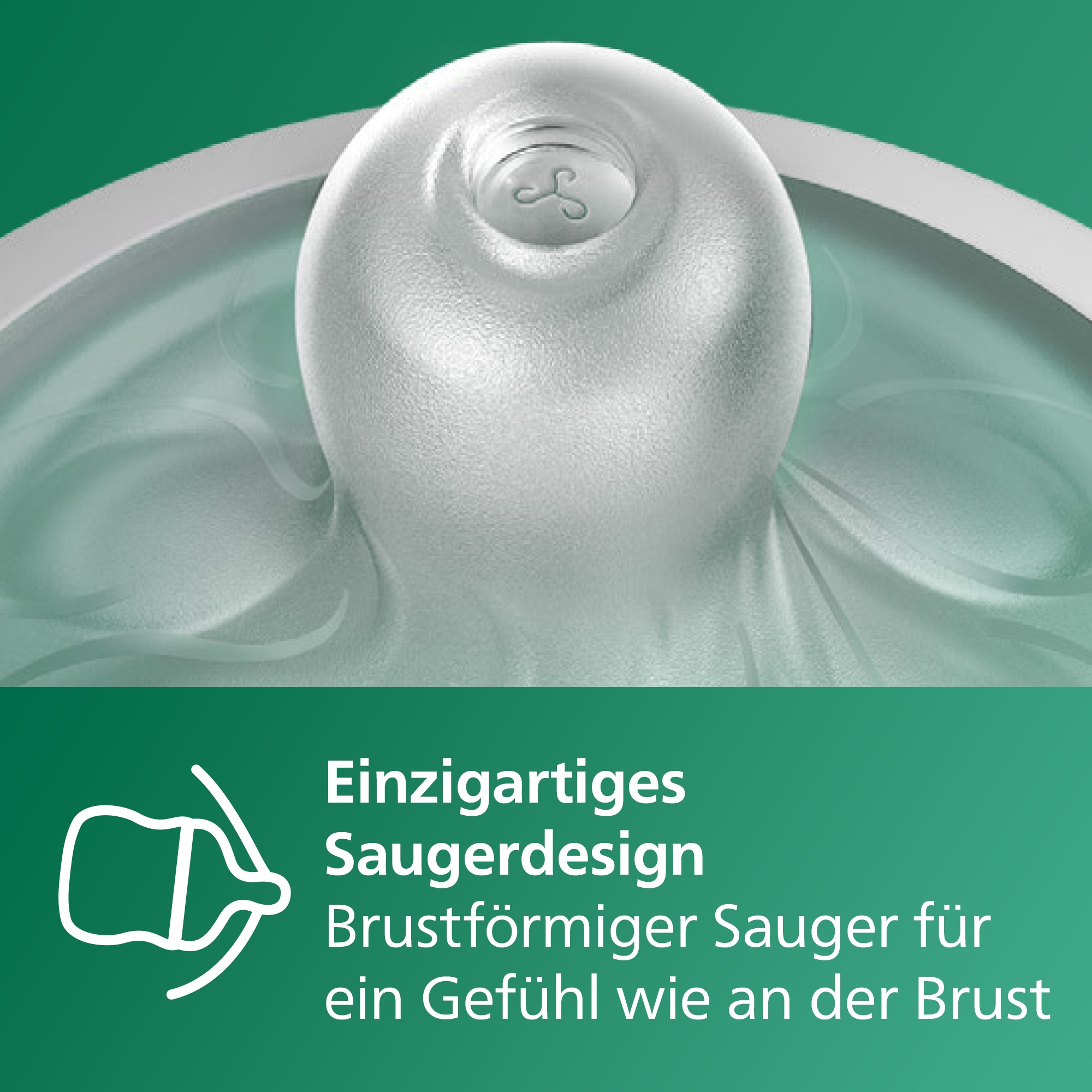 Philips AVENT Babyflasche »Natural Response SCY933/02«, 2 Stück, 240ml, Glas, ab dem 1. Monat