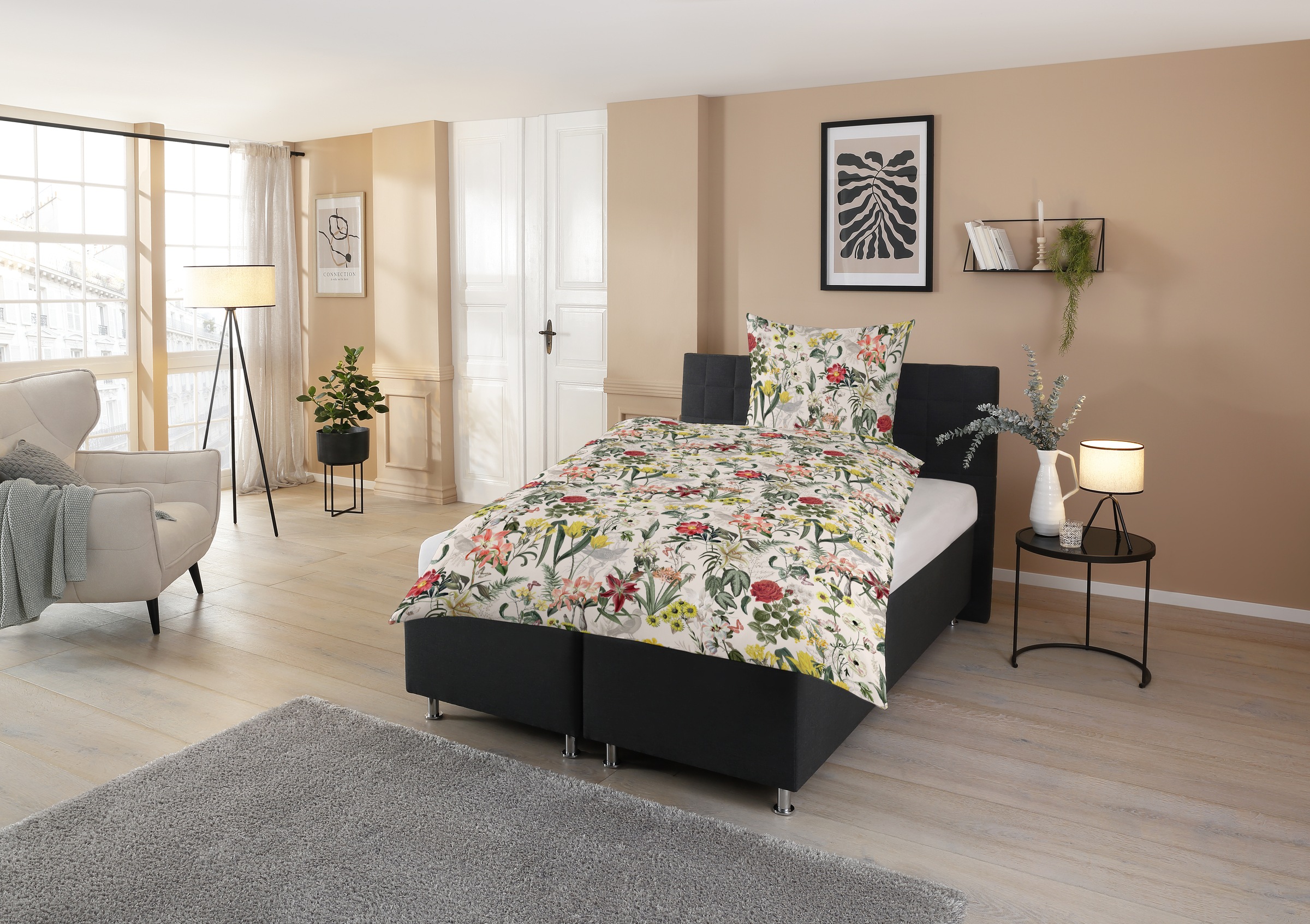 CASATEX Bettwäsche »Aunt Luzi«, blumiges, modernes Design