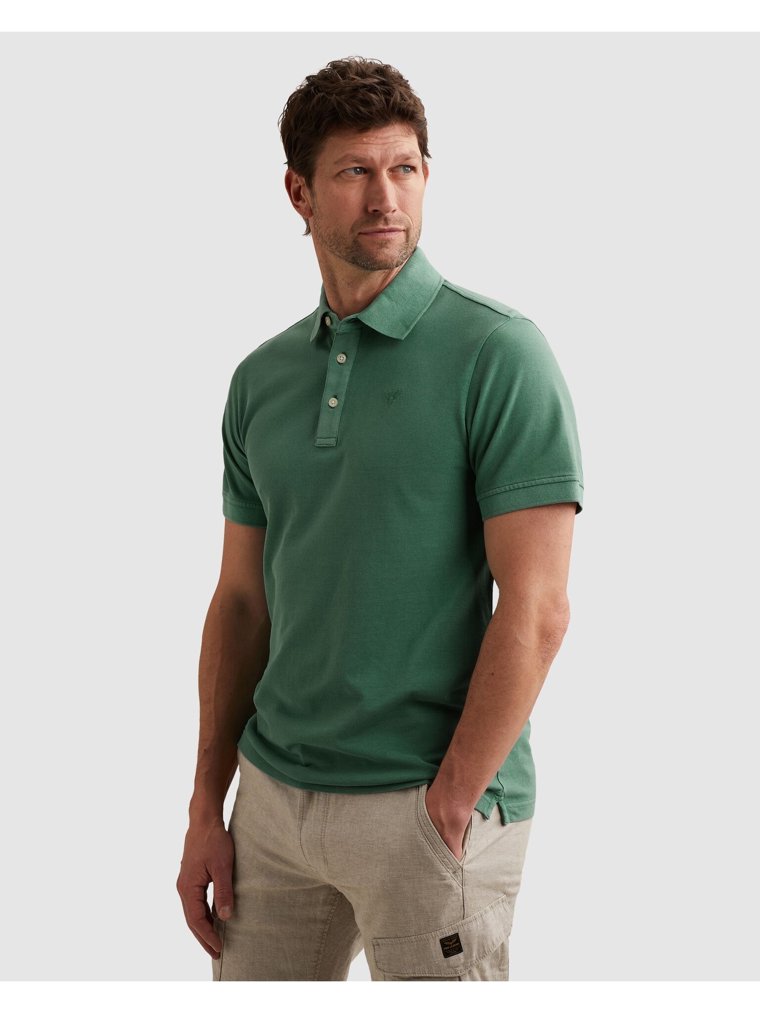 PME LEGEND Poloshirt »Short sleeve polo pique garment dyed« mit Logo Stickerei