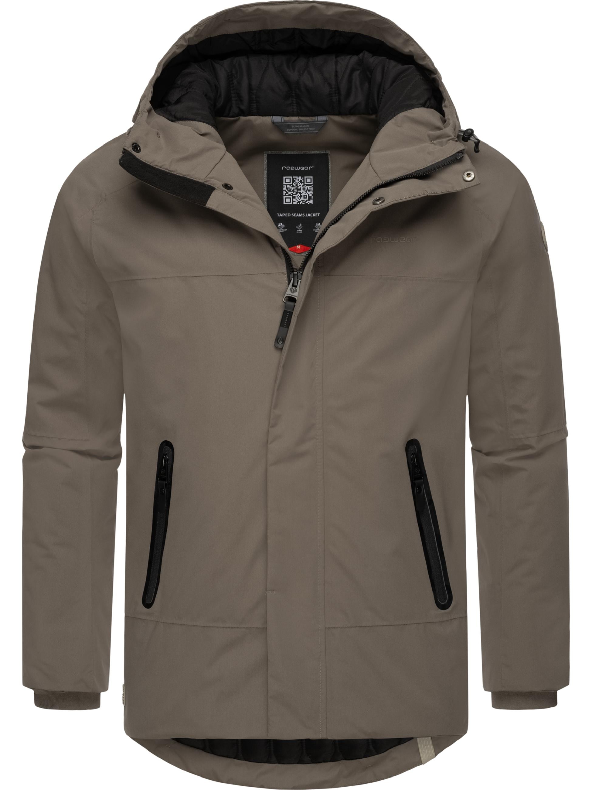Ragwear Winterjacke »Winterjacke Hatar«, mit Kapuze, Wasserdichte Herren Outdoorjacke mit großer Kapuze