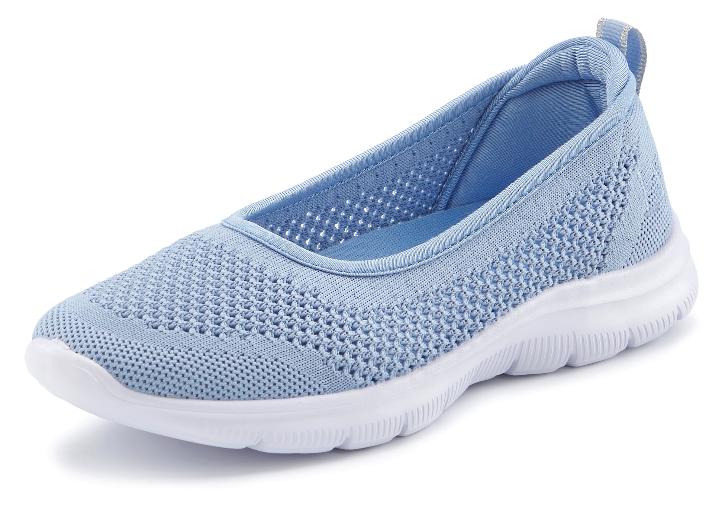 LASCANA Sneaker Ballerinas, ultraleichter Slipper, Slip-On-Sneaker, Freizeitschuh VEGAN