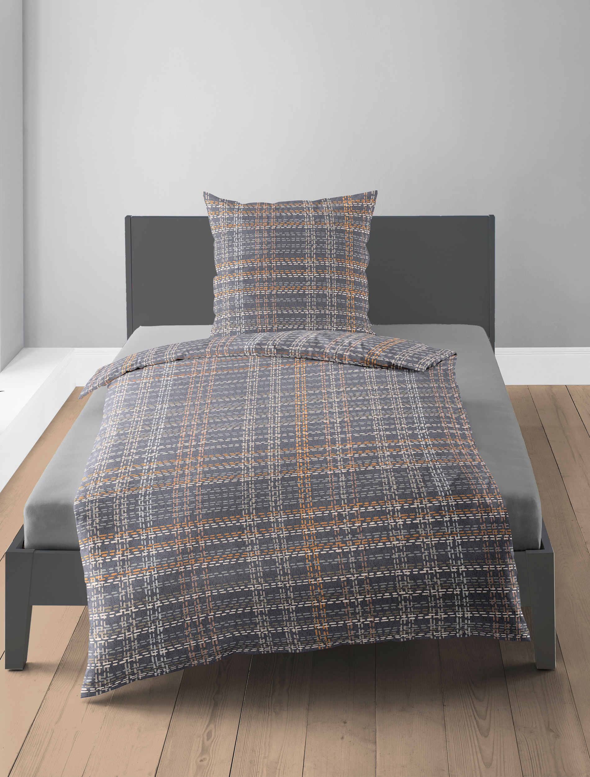 BIERBAUM Bettwäsche »4143« 2 Stk. Biber, 100 % Baumwolle, pflegeleicht, kuschelig weich