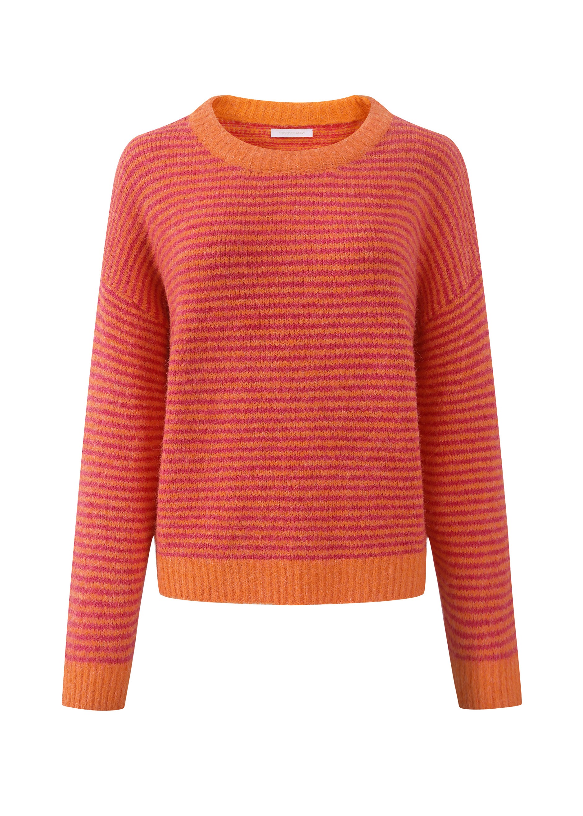 SASSYCLASSY Strickpullover »Gestreifter Pullover« Weicher Strickpullover mit lockerer Passform und Rundhalsausschnitt