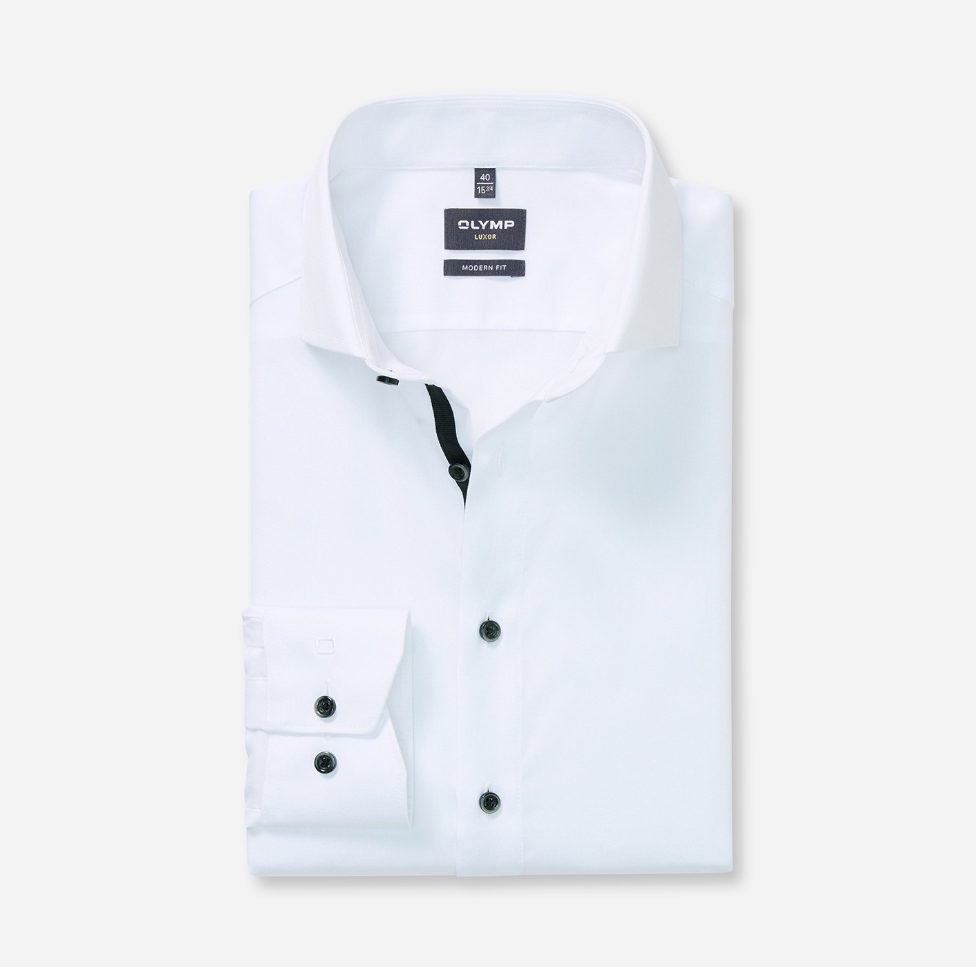 OLYMP Langarmhemd »Luxor« Businesshemd, unifarben, modern fit, Royal-Kentkragen