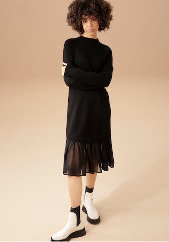Aniston CASUAL Strickkleid, mit Chiffon-Volant kaufen