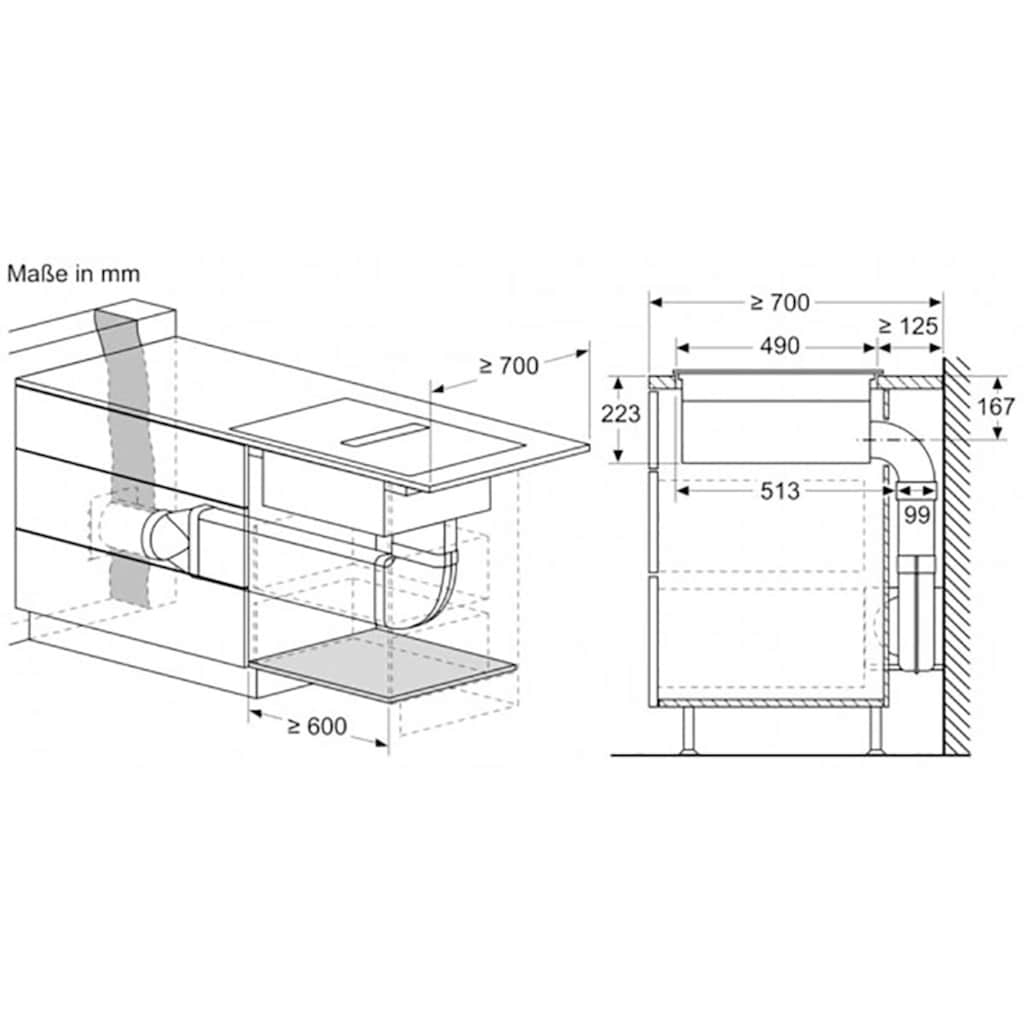 BOSCH Kochfeld mit Dunstabzug »PVQ811F15E«, PVQ811F15E