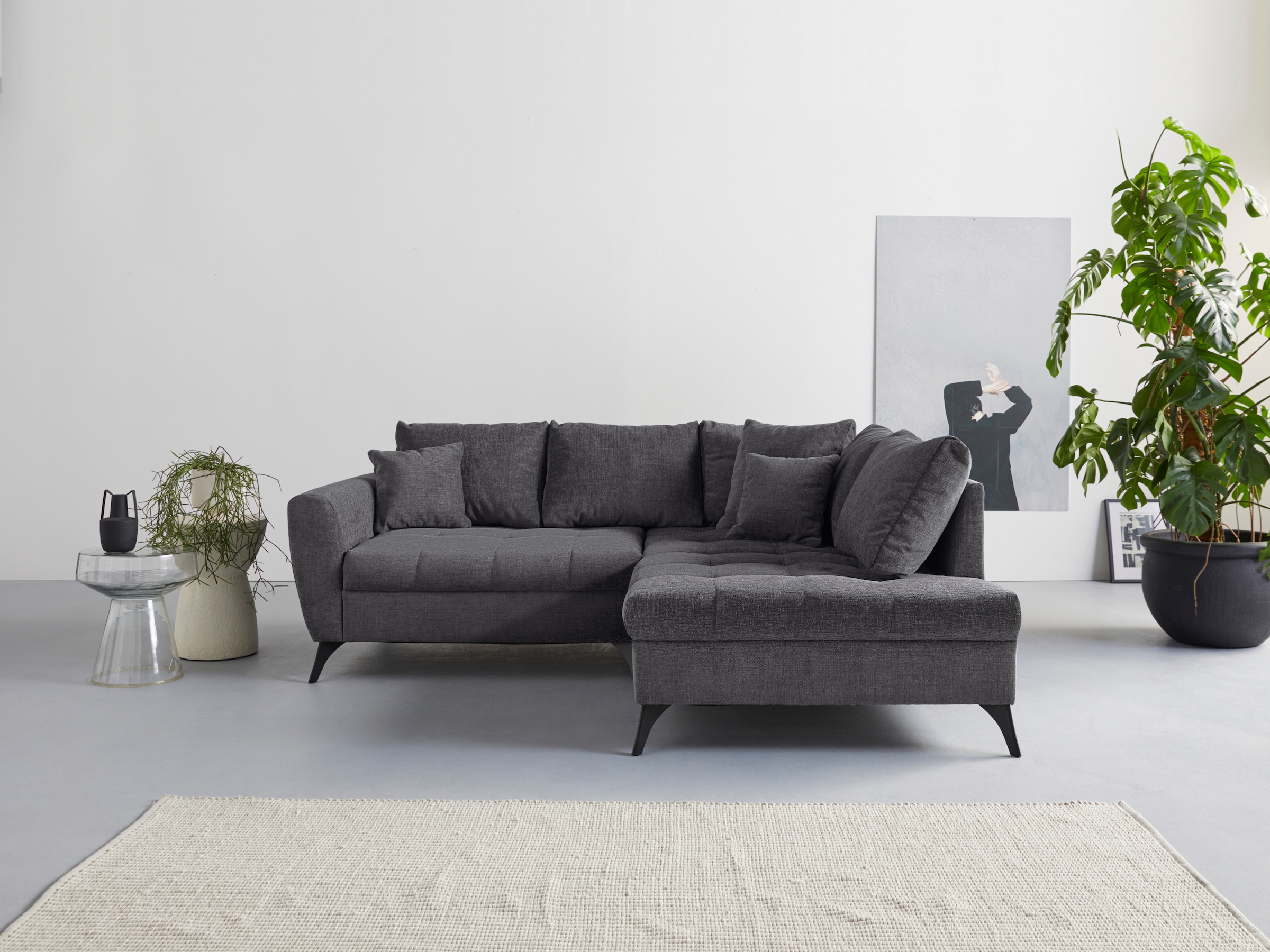 INOSIGN Ecksofa »Lörby L-Form«, Belastbarkeit bis 140kg pro Sitzplatz, auch mit Aqua clean-Bezug