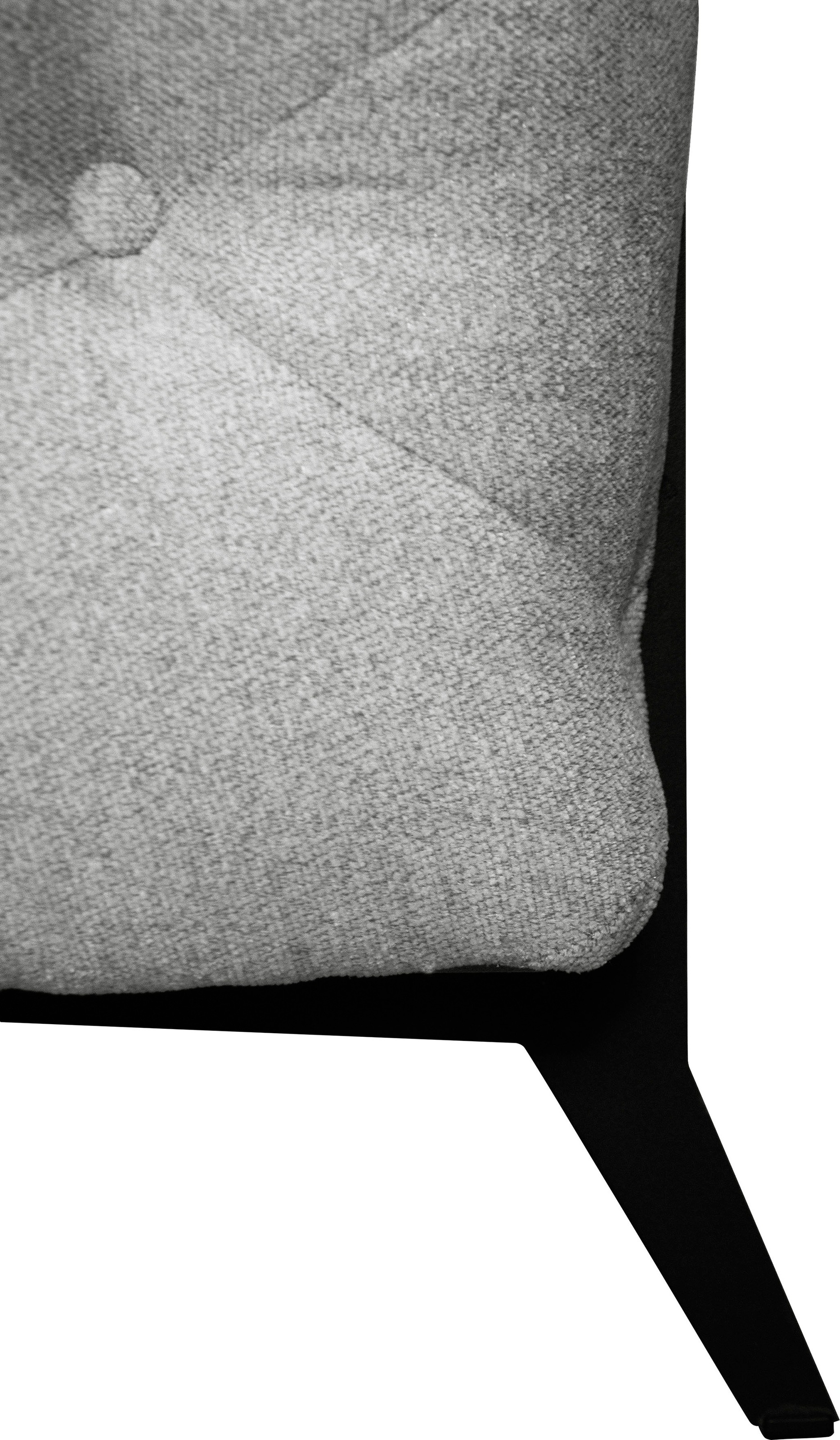 Leonique Chesterfield-Sofa »Amaury L-Form«, großes Ecksofa, Chesterfield-Optik, Breite 323 cm, Fußfarbe wählbar