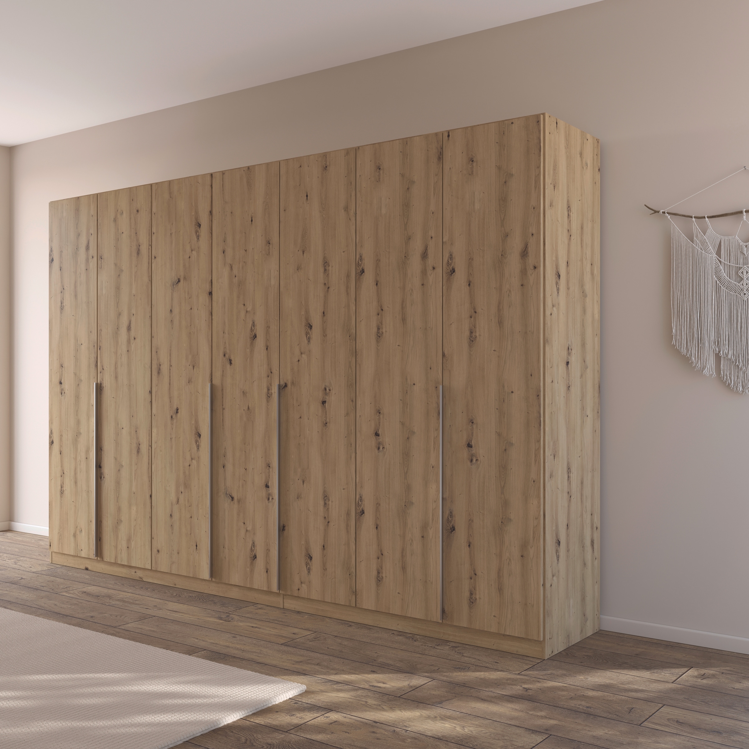 rauch Drehtürenschrank »Kleiderschrank Schrank Garderobe AGORDO TOPSELLER Schlafzimmer«, (in zwei Griff-Farben, Breiten 91-360 cm, Dekor- oder Hochglanzfront), durchdachte Innenausstattung, in 7 Breiten und 2 Höhen MADE IN GERMANY