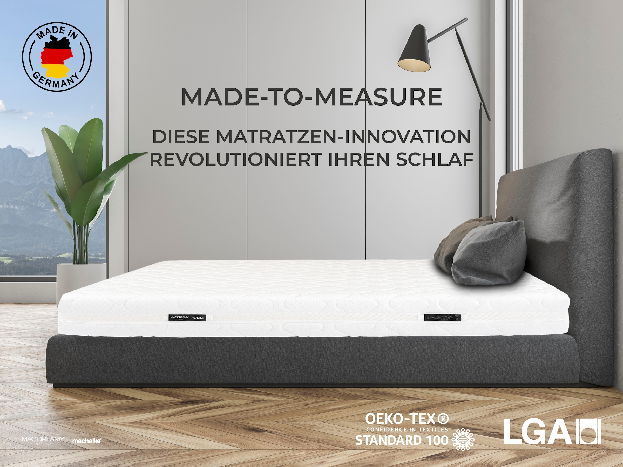 machalke® Kaltschaummatratze »Mac Dreamy de Luxe«, 20 cm hoch, Raumgewicht: 70 kg/m³, (1 St.), Premium Matratze in verschiedenen Größen, luxuriöse Wendematratze