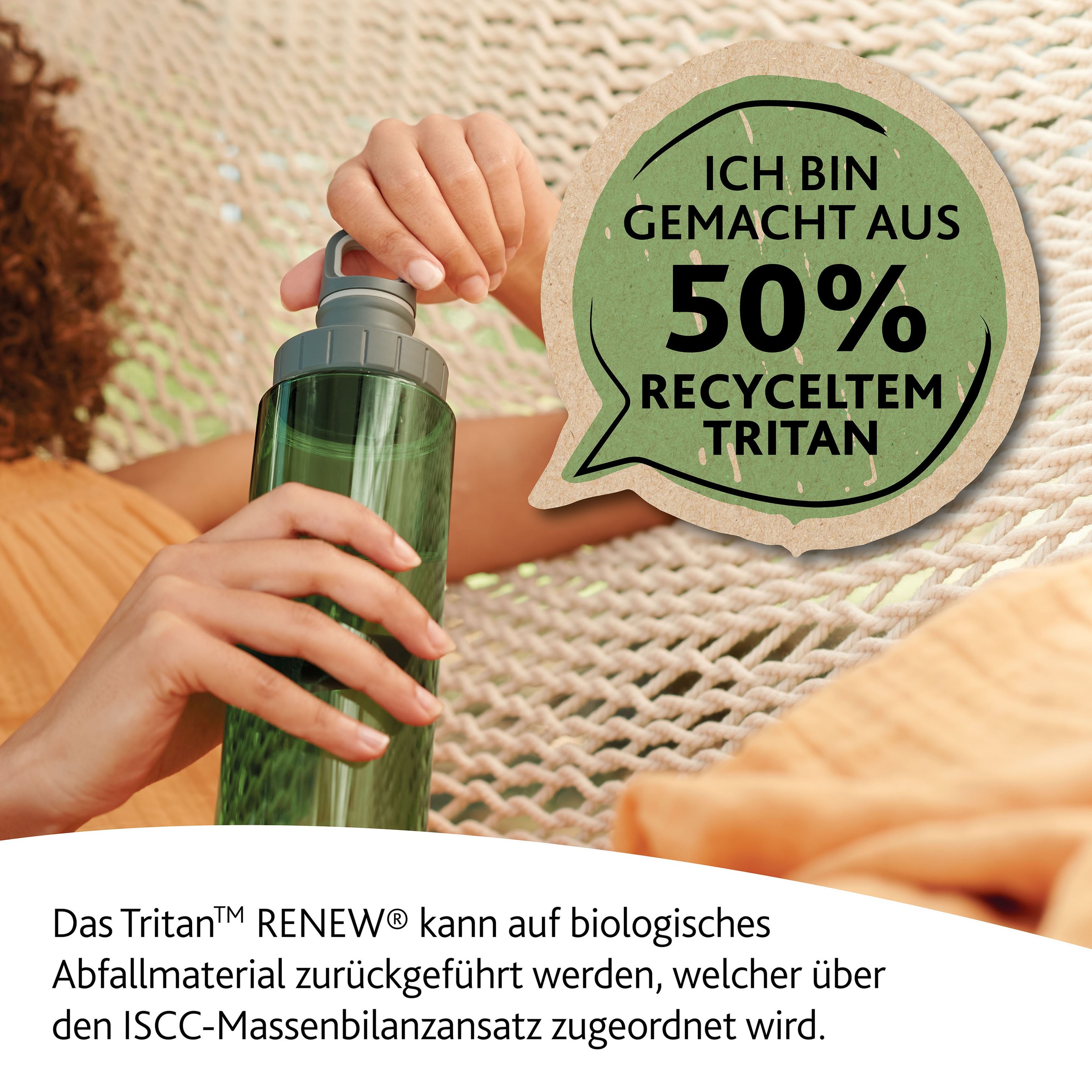 Emsa Trinkflasche »N30323 Drink2Go Tritan Eco«, (1 tlg.), Schraubverschluss, nachhaltig aus recyceltem Kunststoff, dicht, 700 ml