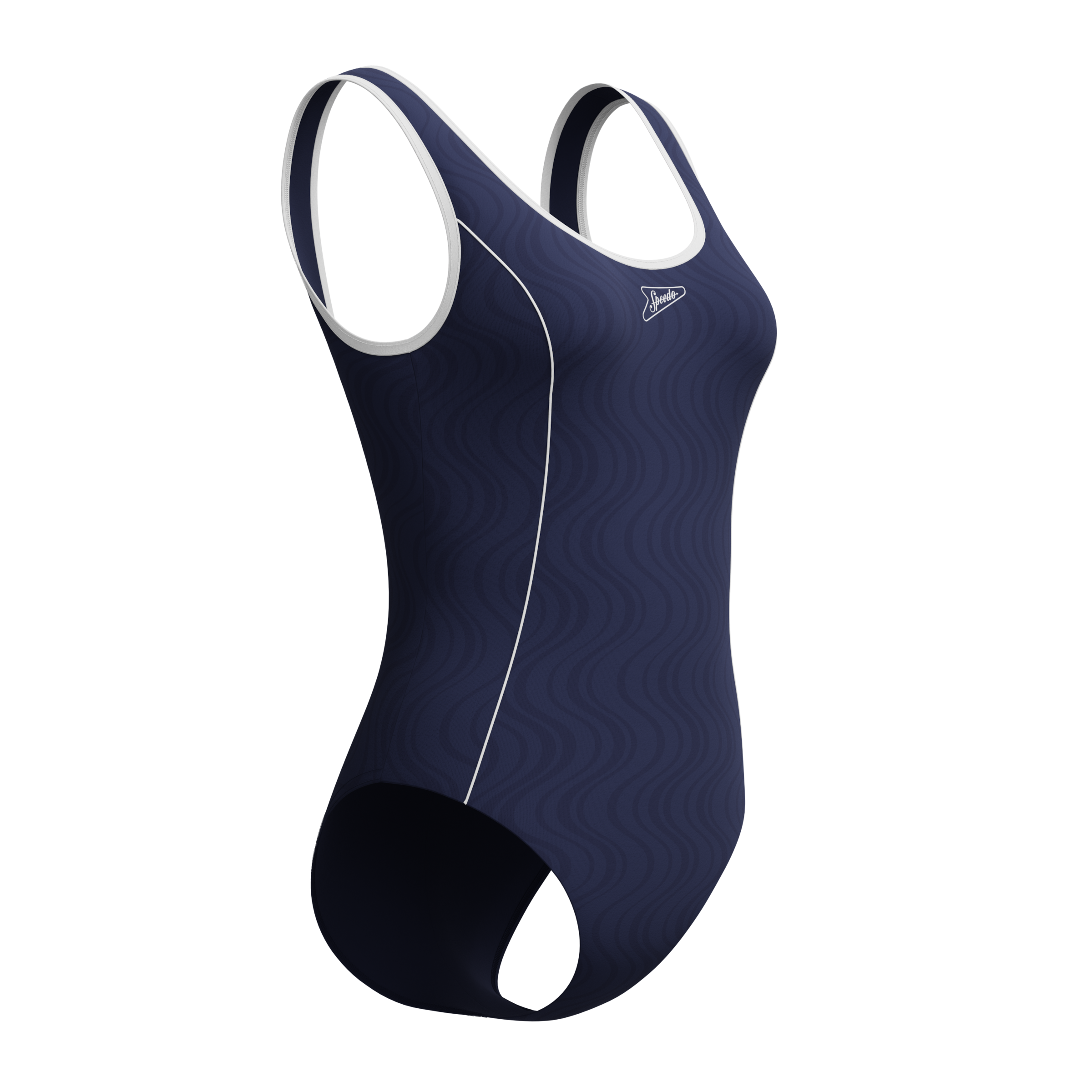 Speedo Badeanzug »TEXTURE BOUND SCOOP 1PC NVY/WHT«