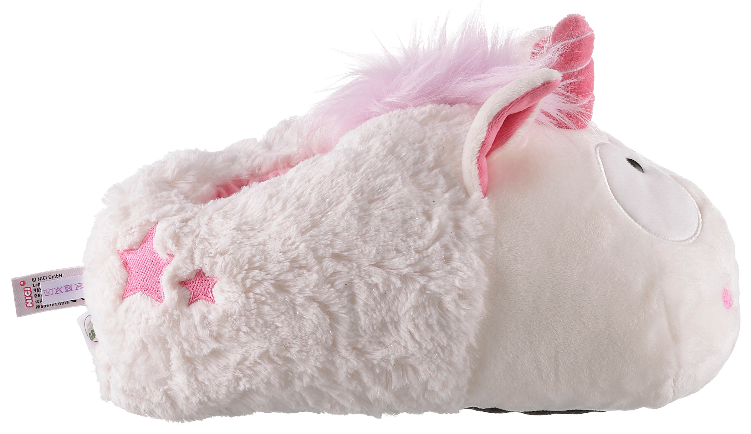 Nici Plüsch Hausschuhe »EINHORN THEODOR«  Einhorn Hausschuh mit Sternchen bestickt