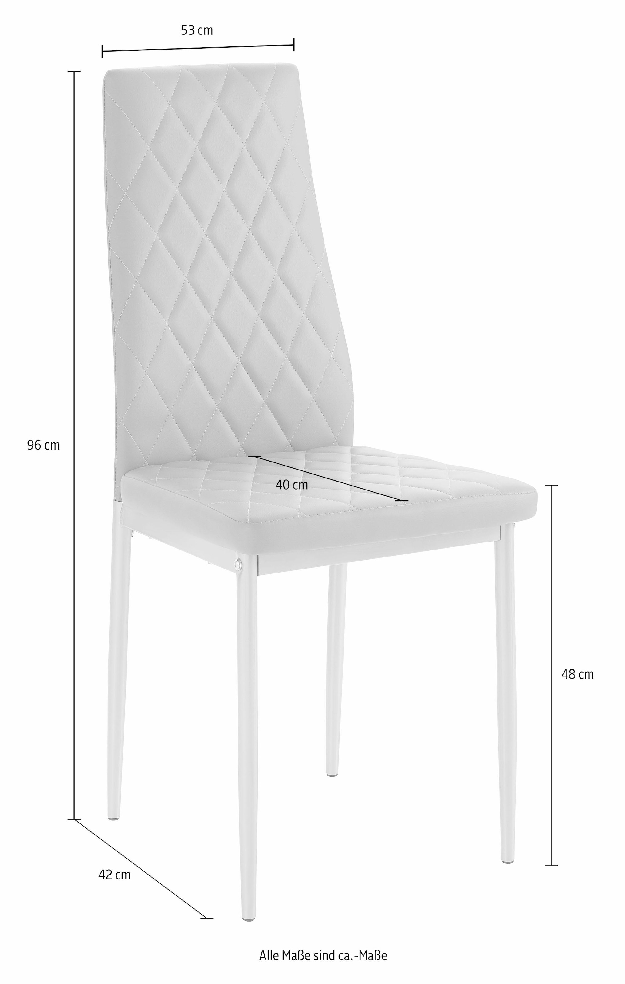 INOSIGN Essgruppe, (Set, 5 tlg.), 4 Stühle mit Tisch in schieferfarben, Breite 120 cm