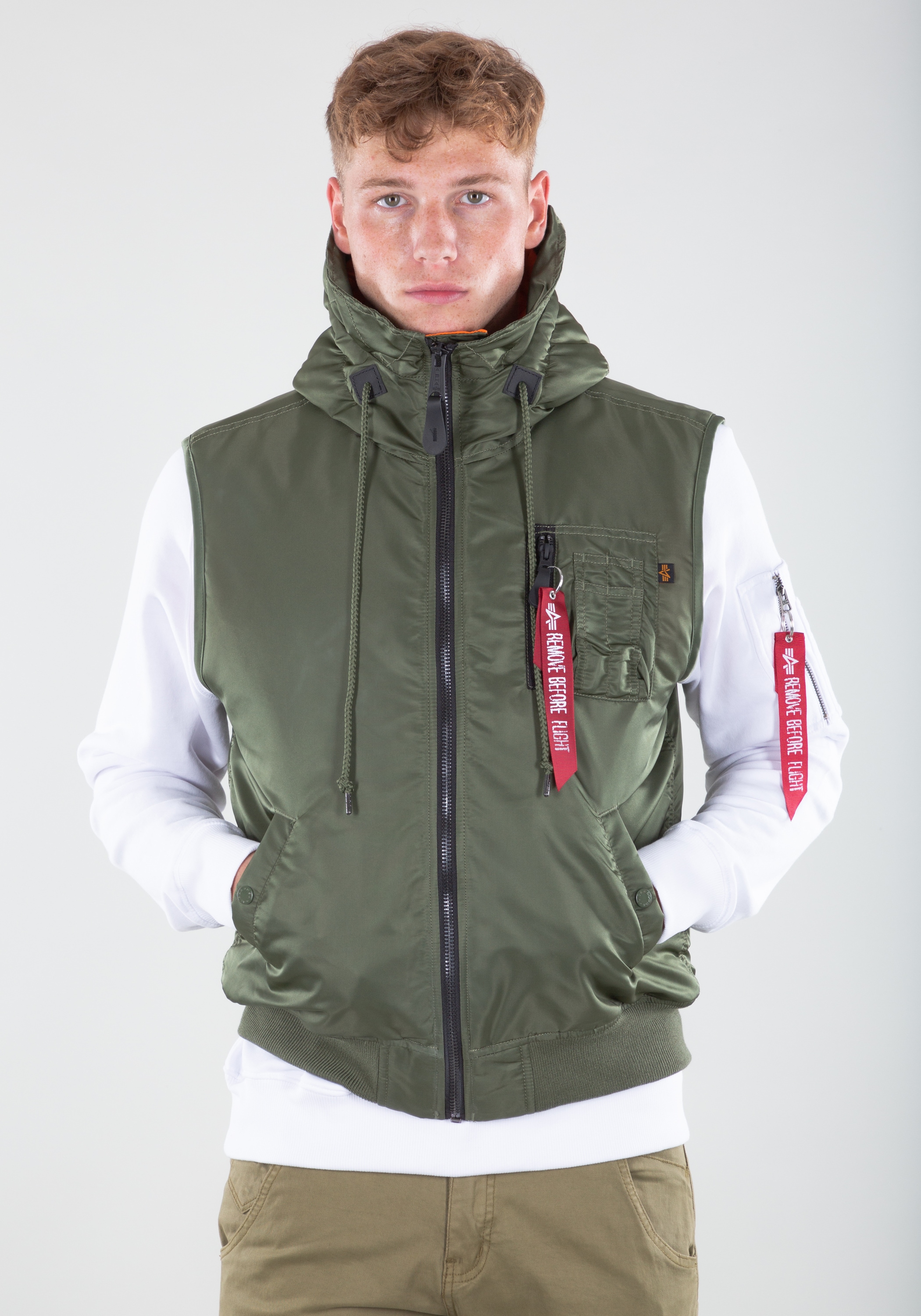 Blouson »Alpha Industries Men - Vests Hooded MA-1 Vest«