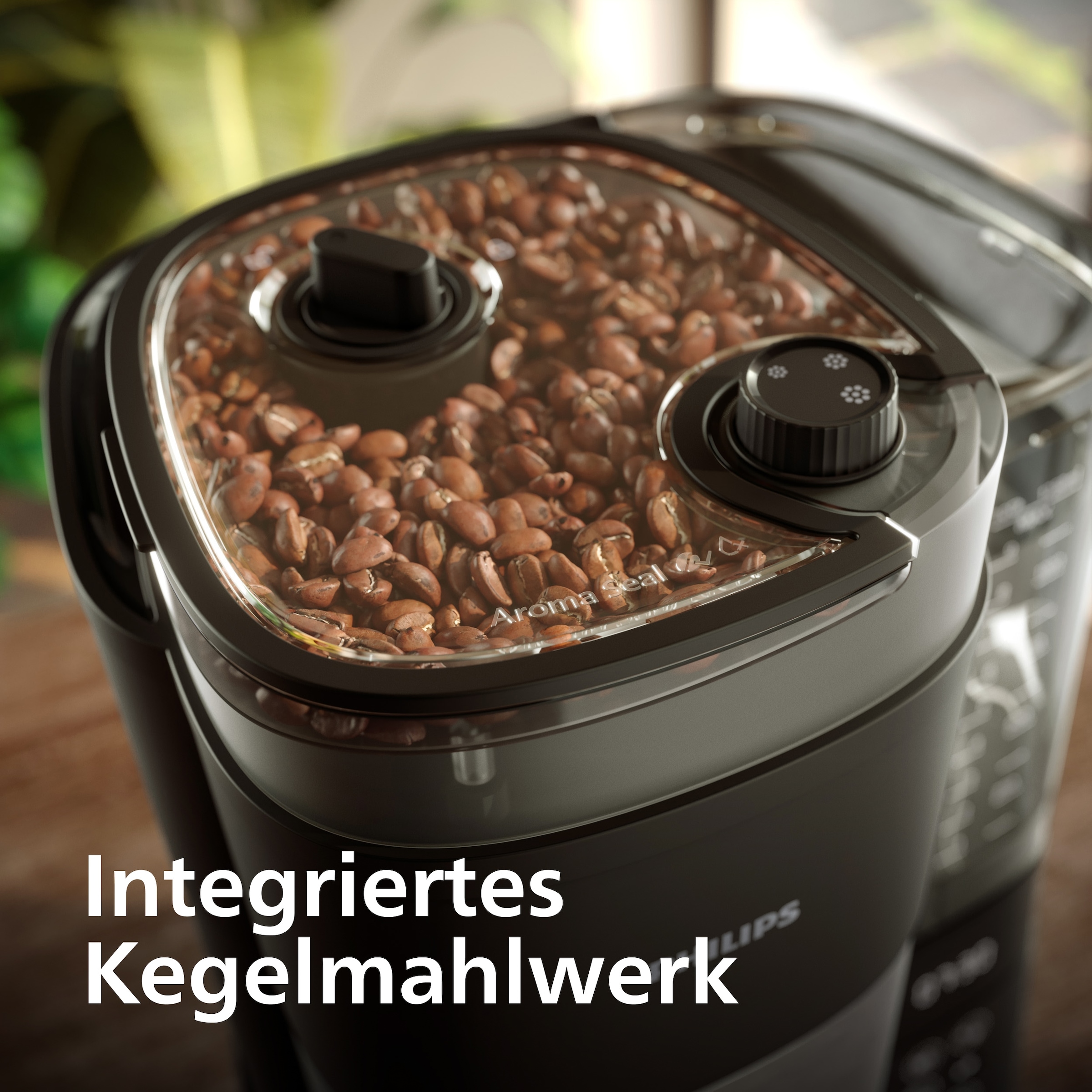 Philips Kaffeemaschine mit Mahlwerk »HD7888/90 All-in-1 Brew mit abnehmbarem Kaffeebohnenbehälter« Papierfilter 1x4 mit Intensitätseinstellung, Glaskanne, Timer