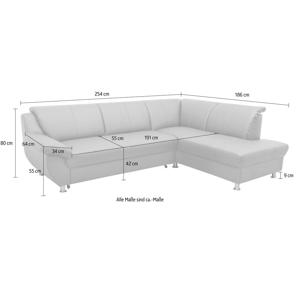 DOMO collection Ecksofa »Pilar«