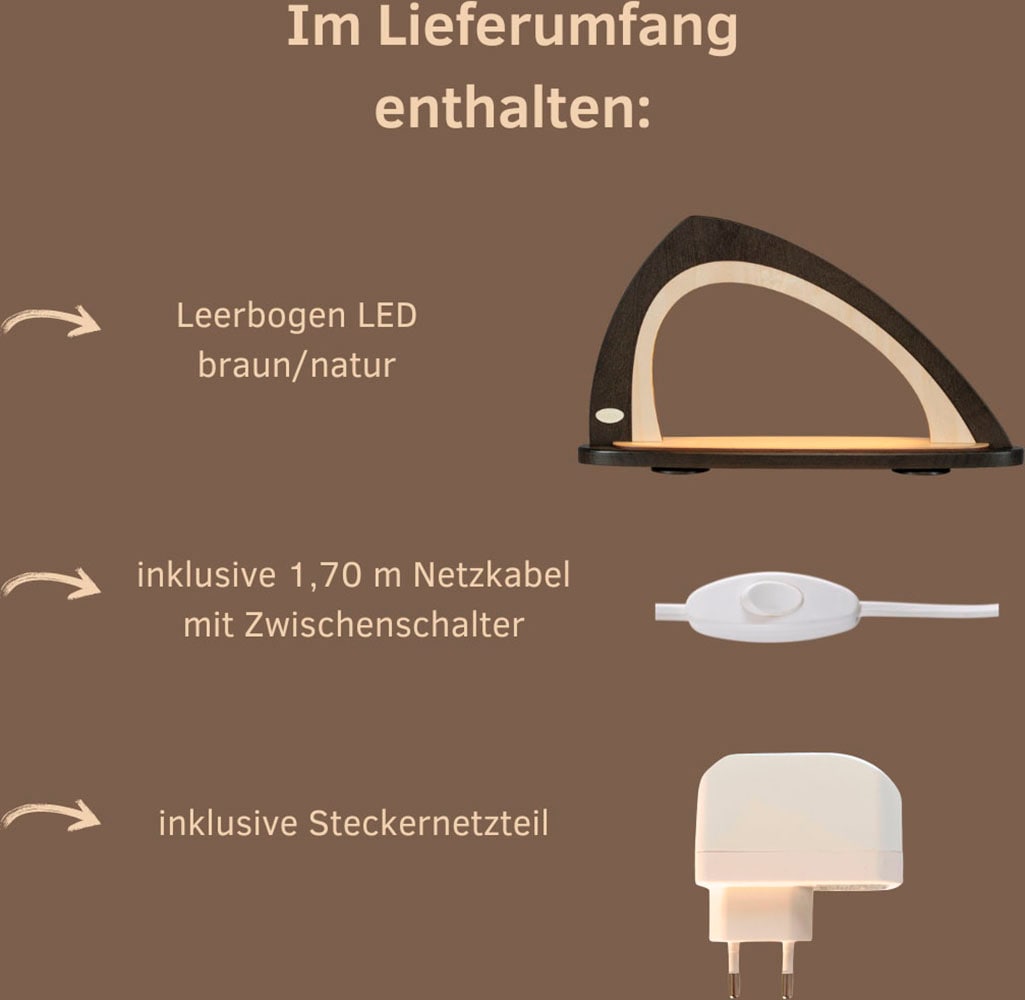 Weigla LED Schwibbogen »Weihnachtsdeko«, Leerbogen zum Selbstbestücken, asymmetrisch