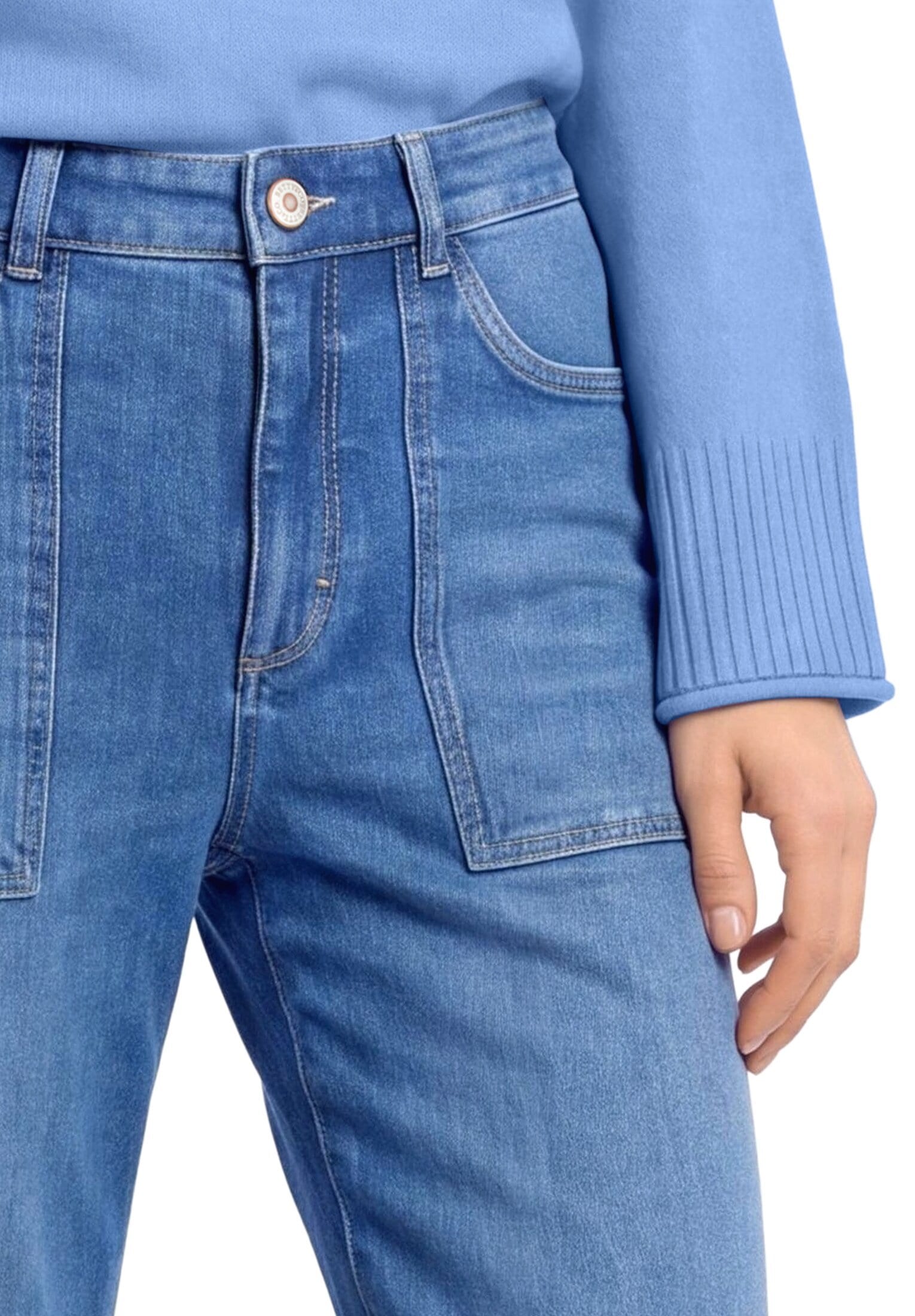 Betty&Co 7/8-Hose »Cropped-Jeans mit Waschung«
