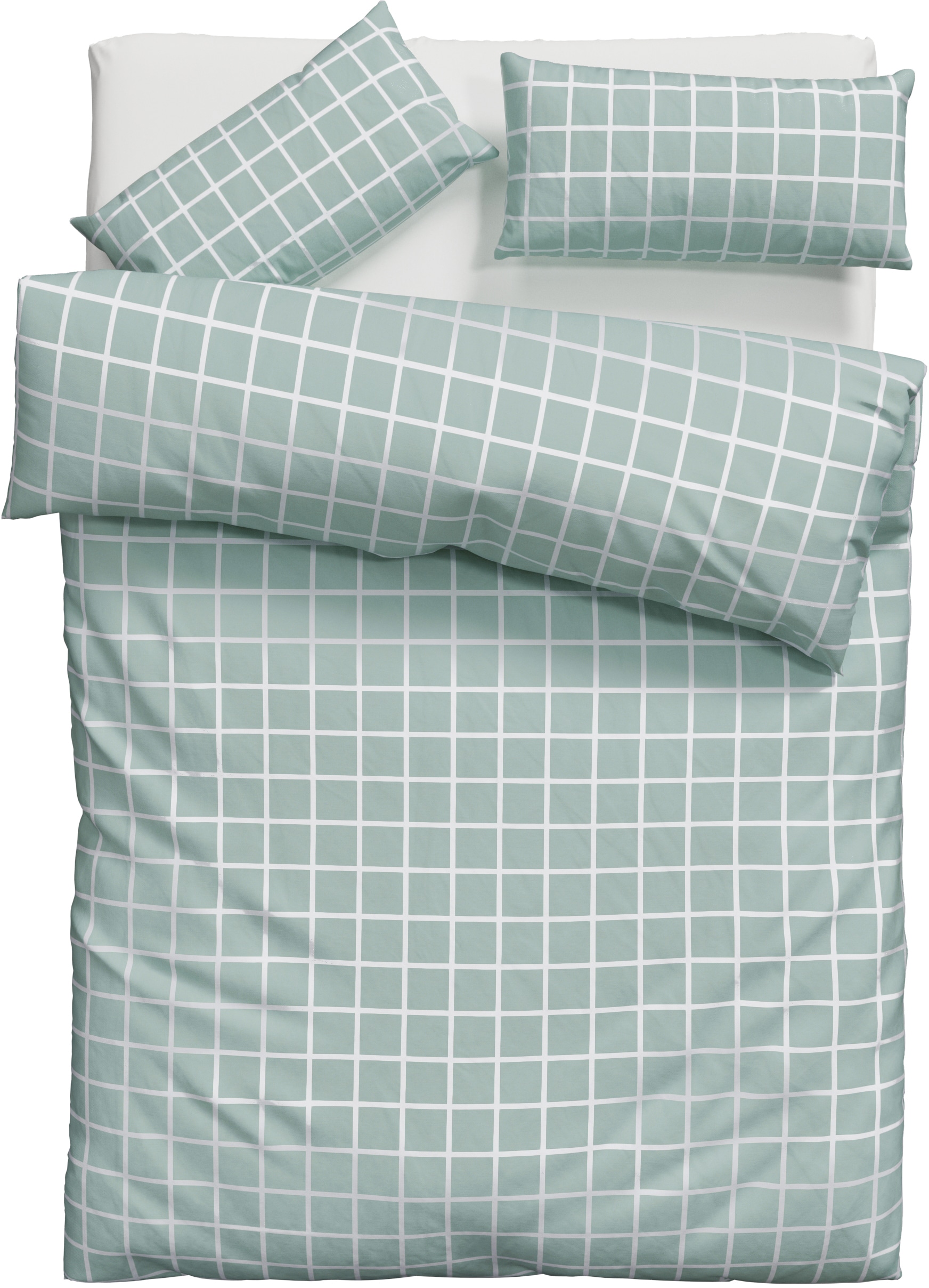 OTTO home »Eemil« 2 Stk. karierte Bettwäsche, 100% Baumwolle, ab Gr. 135x200 cm