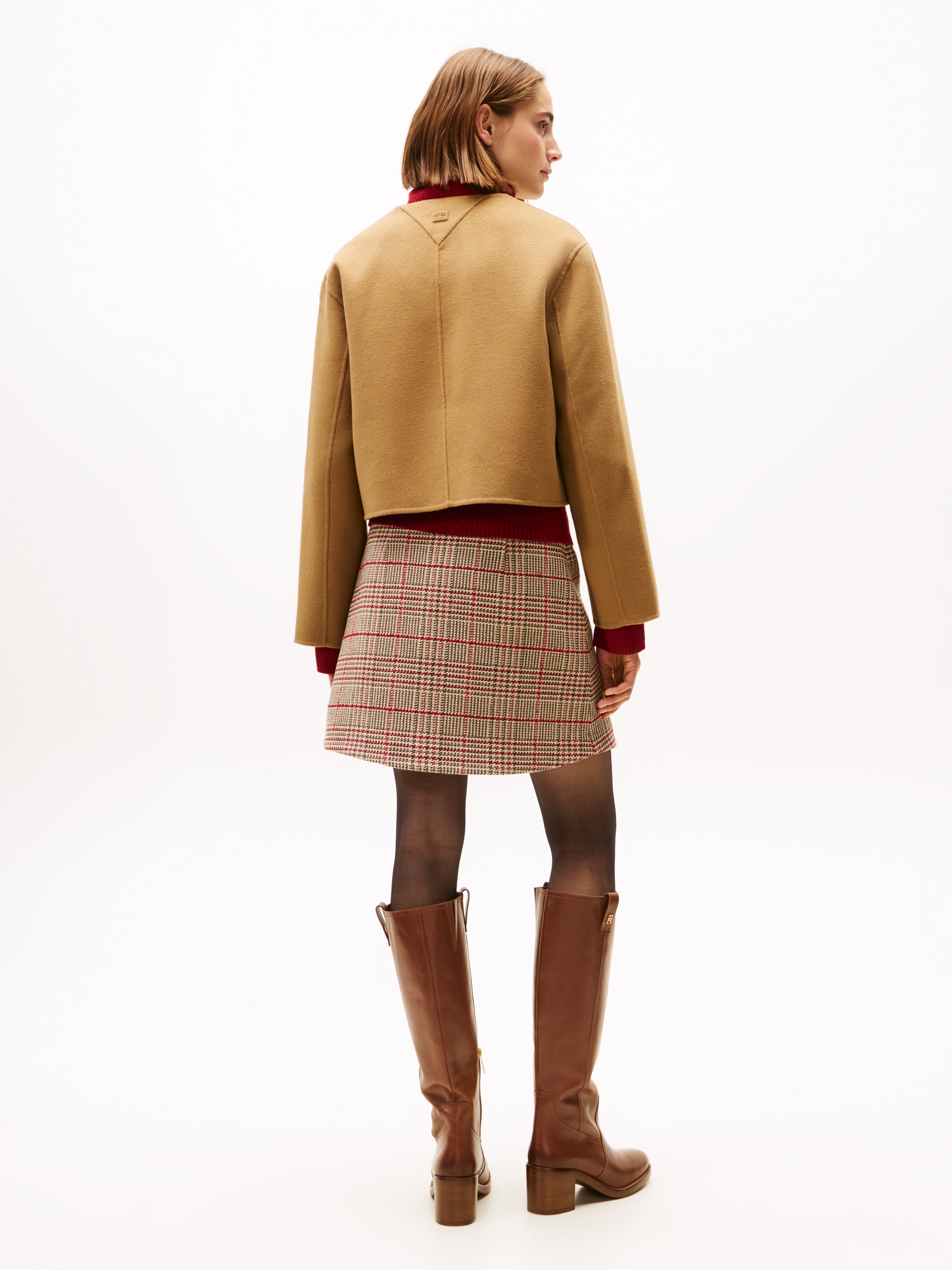 Tommy Hilfiger Kurzjacke »DF WOOL BLEND REG LADY JACKET«, mit Wolle