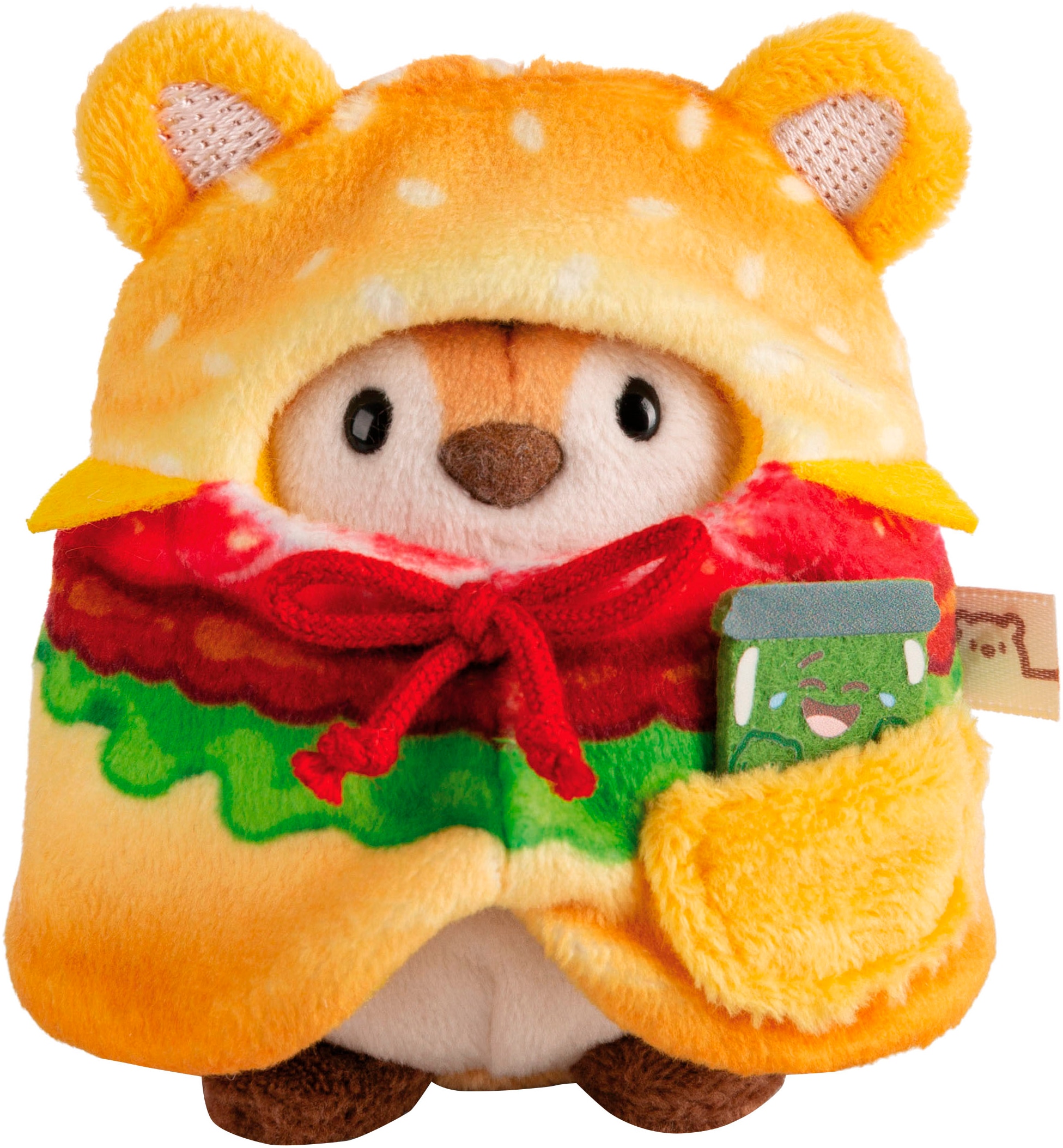 Nici Kuscheltier »mymochi, Set Tiger Tiggy 8 cm mit Gurkenglas und Hamburgerkostüm«