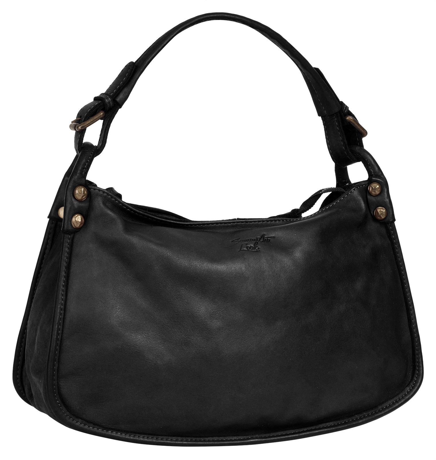 Samantha Look Henkeltasche echt Leder, Made in Italy
