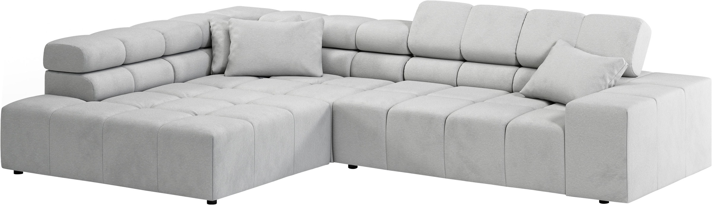 INOSIGN Ecksofa »Ancona incl. Kopfteilverstellung, Breite 319cm, L-Form«, wahlweise motorische Sitztiefenverstellung, auch in Cord + Easy Care