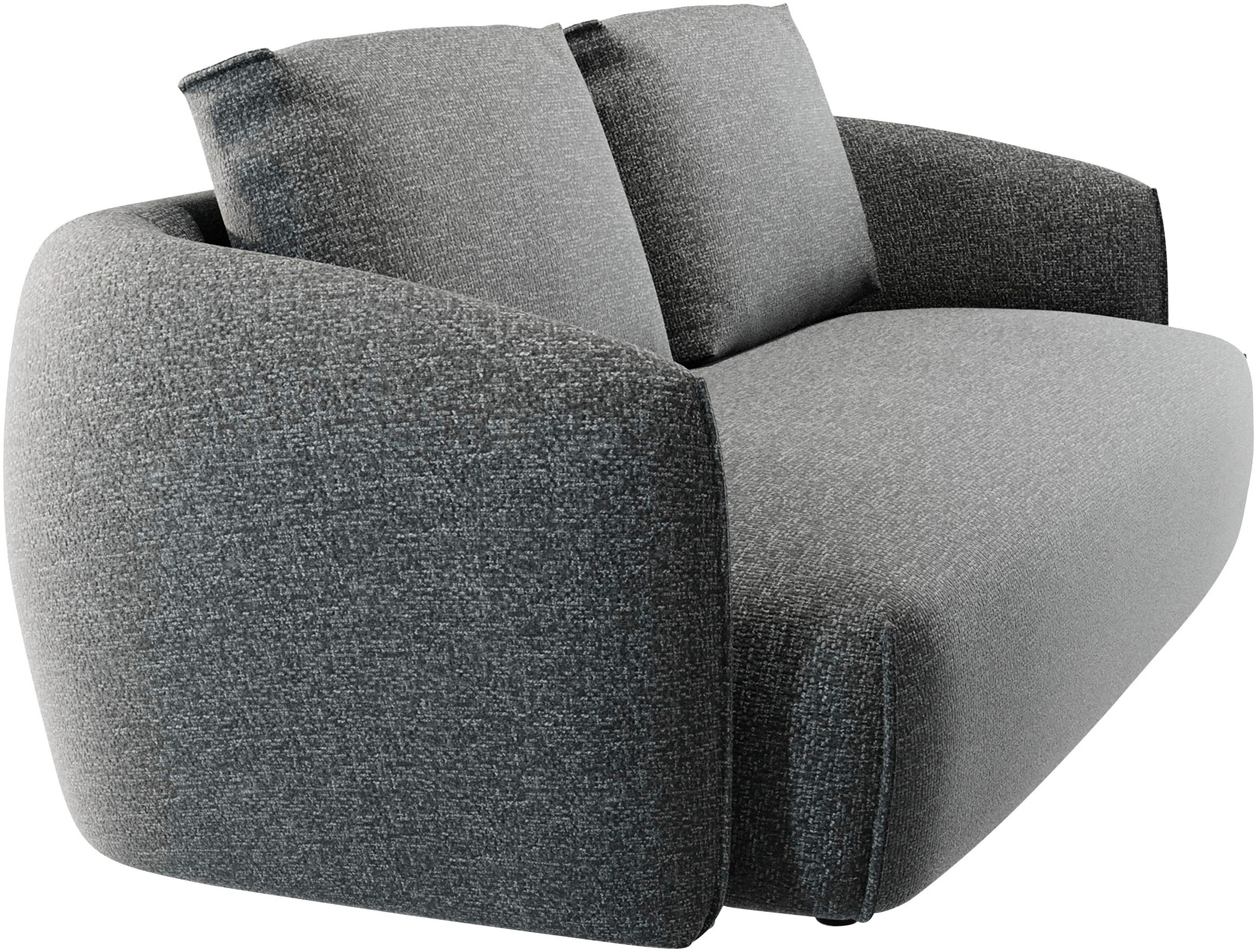 TRENDMANUFAKTUR 3-Sitzer »Shawn Designsofa mit elegant geschwungen Armlehnen, bequem«, organischer Form, mit hochwertigem Bezug