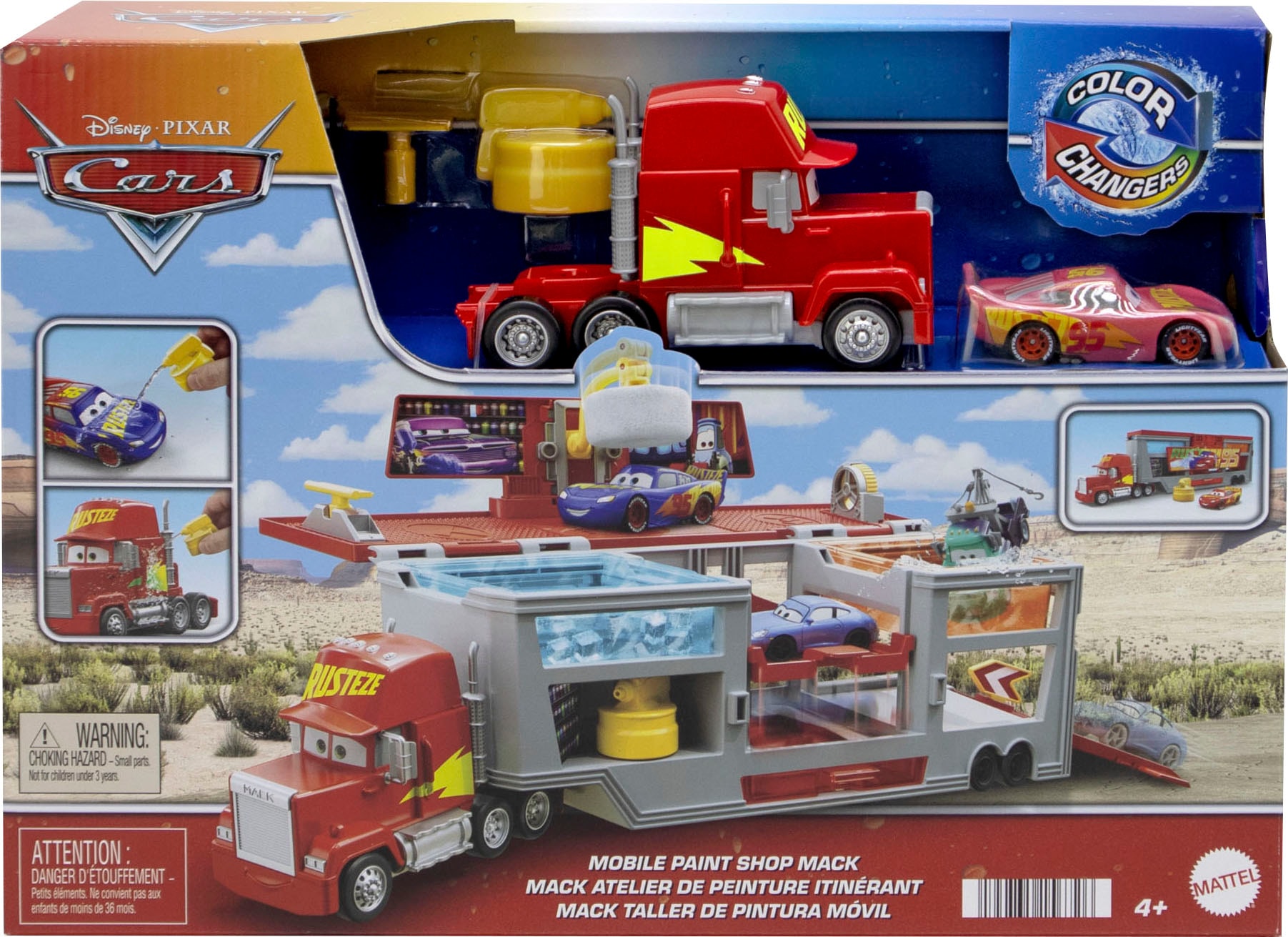 Mattel® Spielzeug-LKW »Disney und Pixar Cars, Lackiererei Mack mit 1 Spielzeugauto«