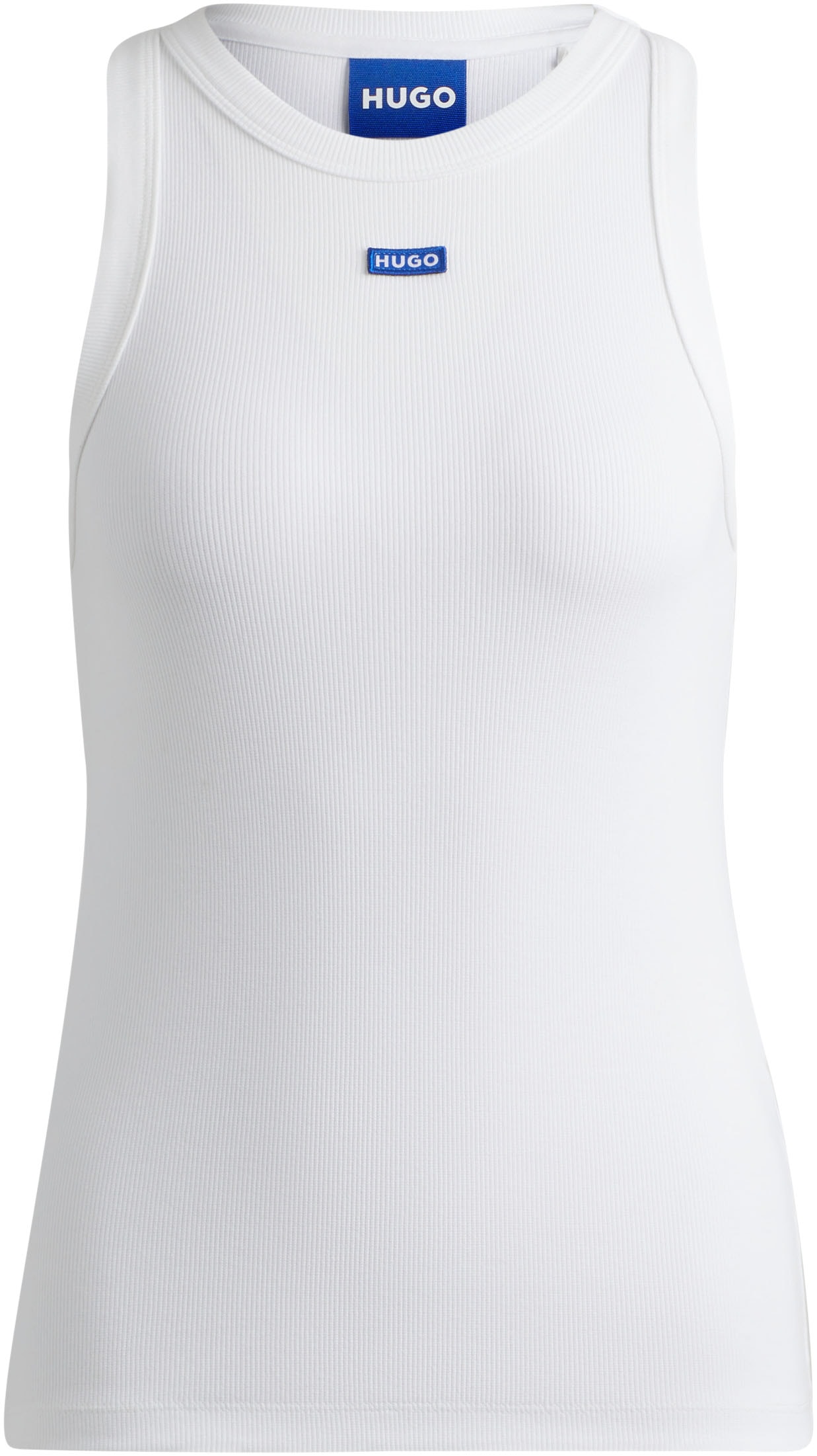 HUGO Blue Tanktop »Easy Tank«, Rippware aus Baumwollmischung mit Elasthan