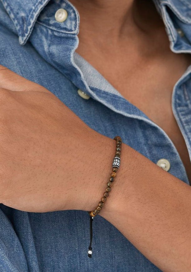 Fossil Armband »JEWELRY, JF04416793, JF04413040, JF04414040, JF04415040«, mit Hämatit, Tigerauge, Sodalith oder Malachit