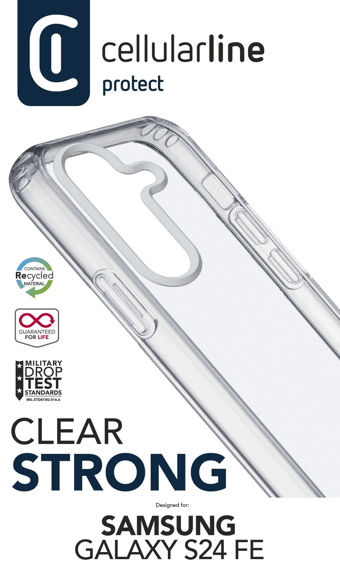 Cellularline Handyhülle »Clear Strong Case«, Backcover, Schutzhülle, Handyschutzhülle, Case, Schutzcase, stoßfest