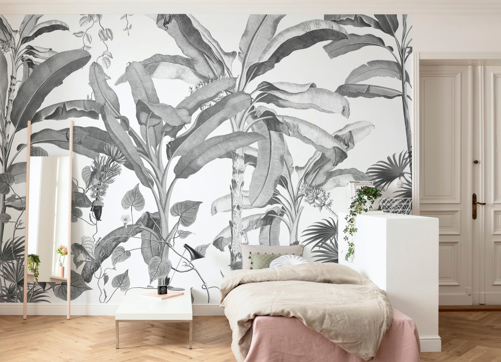 Komar Vliestapete »Digitaldruck Vlies - Croissances Monochrome - Größe 400 x 280 cm«, bedruckt, Wohnzimmer, Schlafzimmer