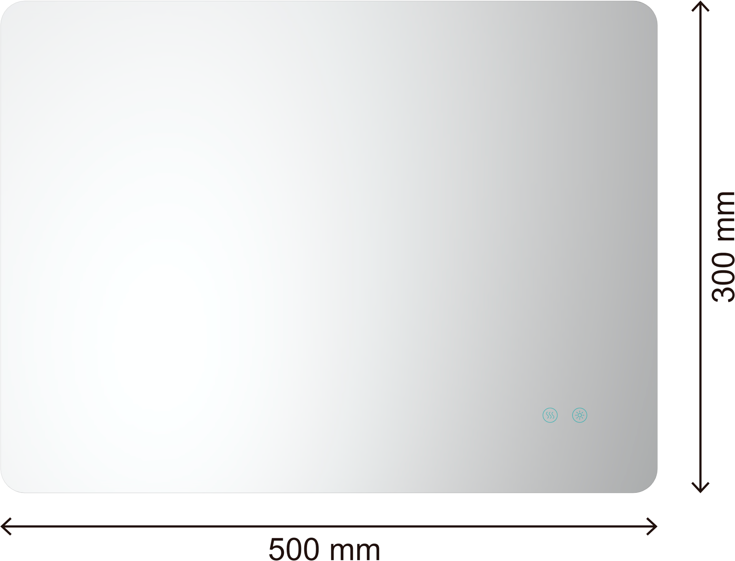 welltime LED-Lichtspiegel »Toledo eckig, Spiegel mit LED Beleuchtung, Badspiegel« mit Anti-Fog Beschichtung