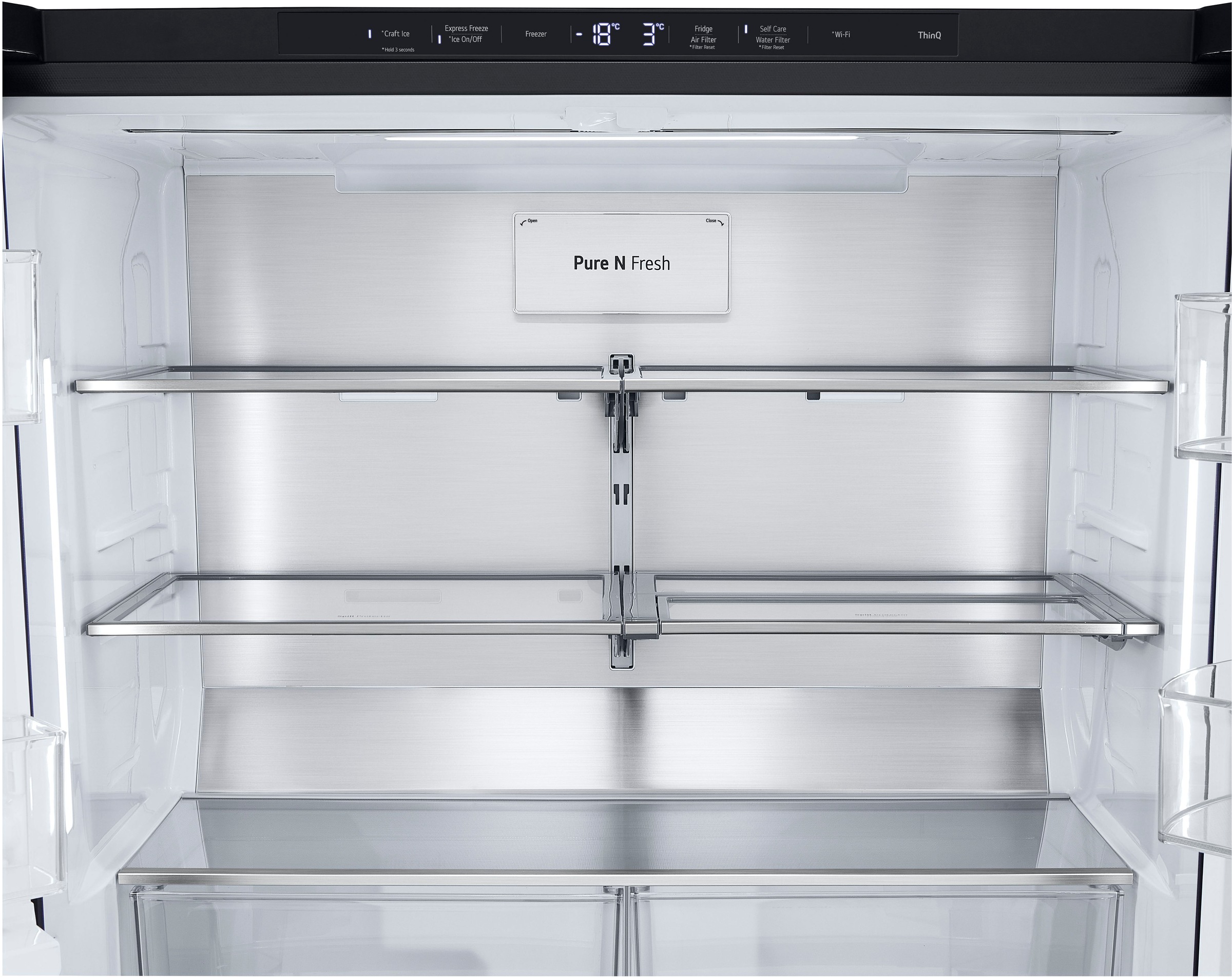 LG Multi Door »GMG960EVEE«, InstaView®: zweimal klopfen, reinschauen! mit Craft Ice - Spender