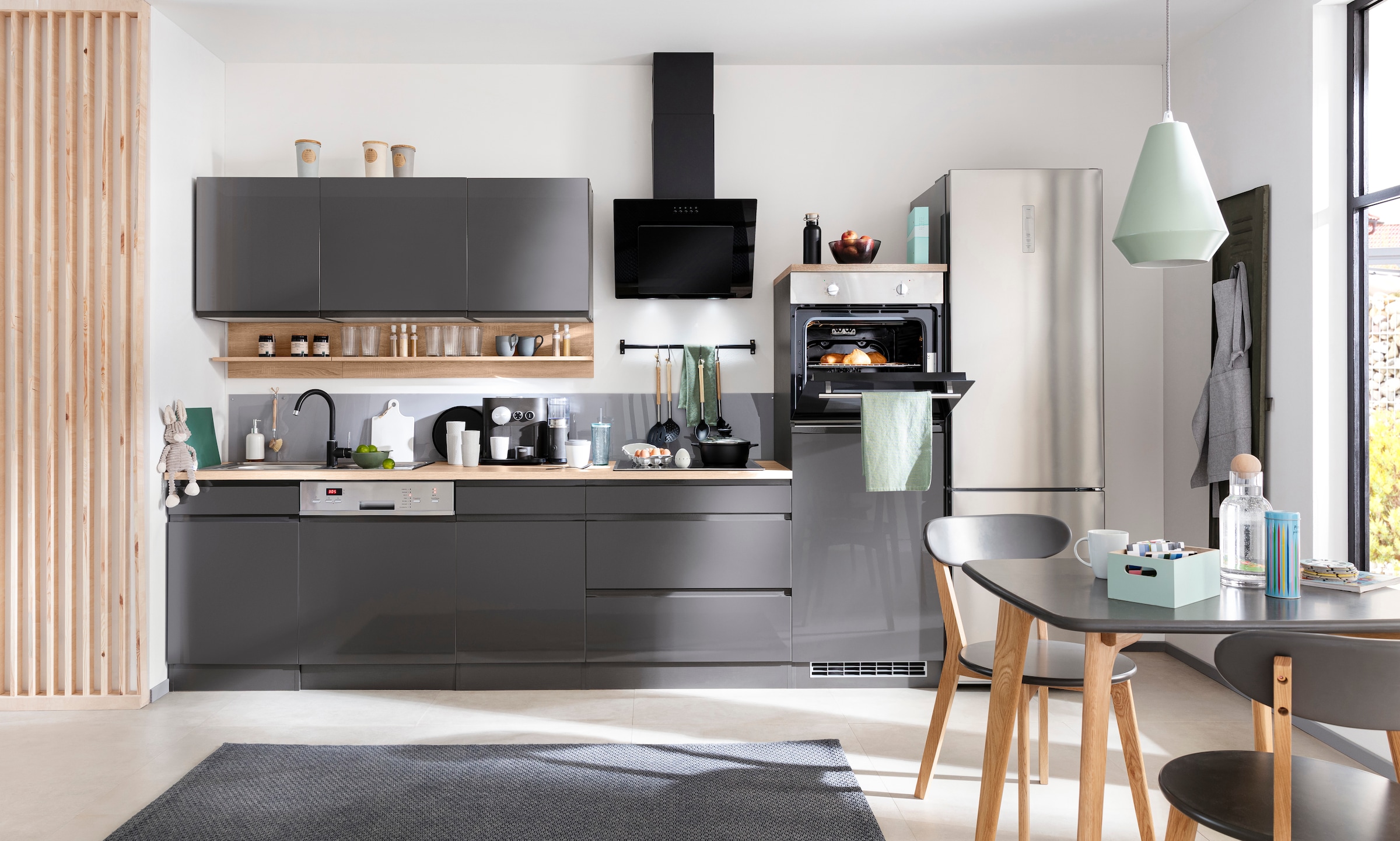 KOCHSTATION Küchenzeile »KS-Virginia« Breite 300 cm, ohne E-Geräte