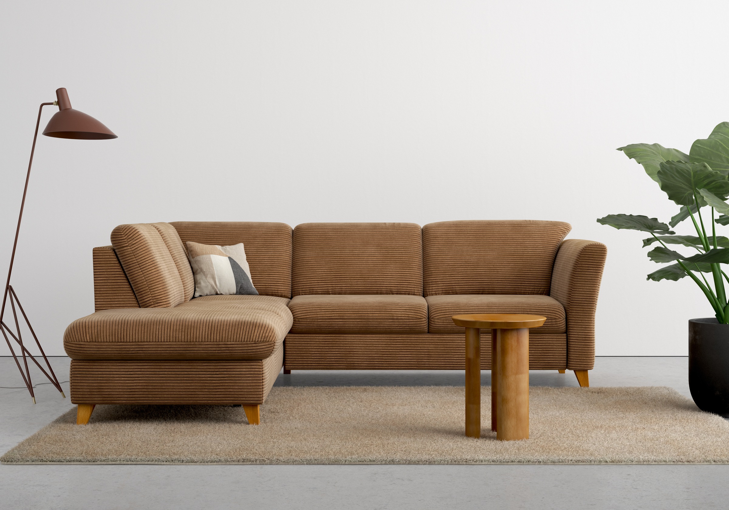 Home affaire Ecksofa »Trelleborg L-Form«, wahlweise mit Bettfunktion und Bettkasten, inkl. Federkern-Polsterung