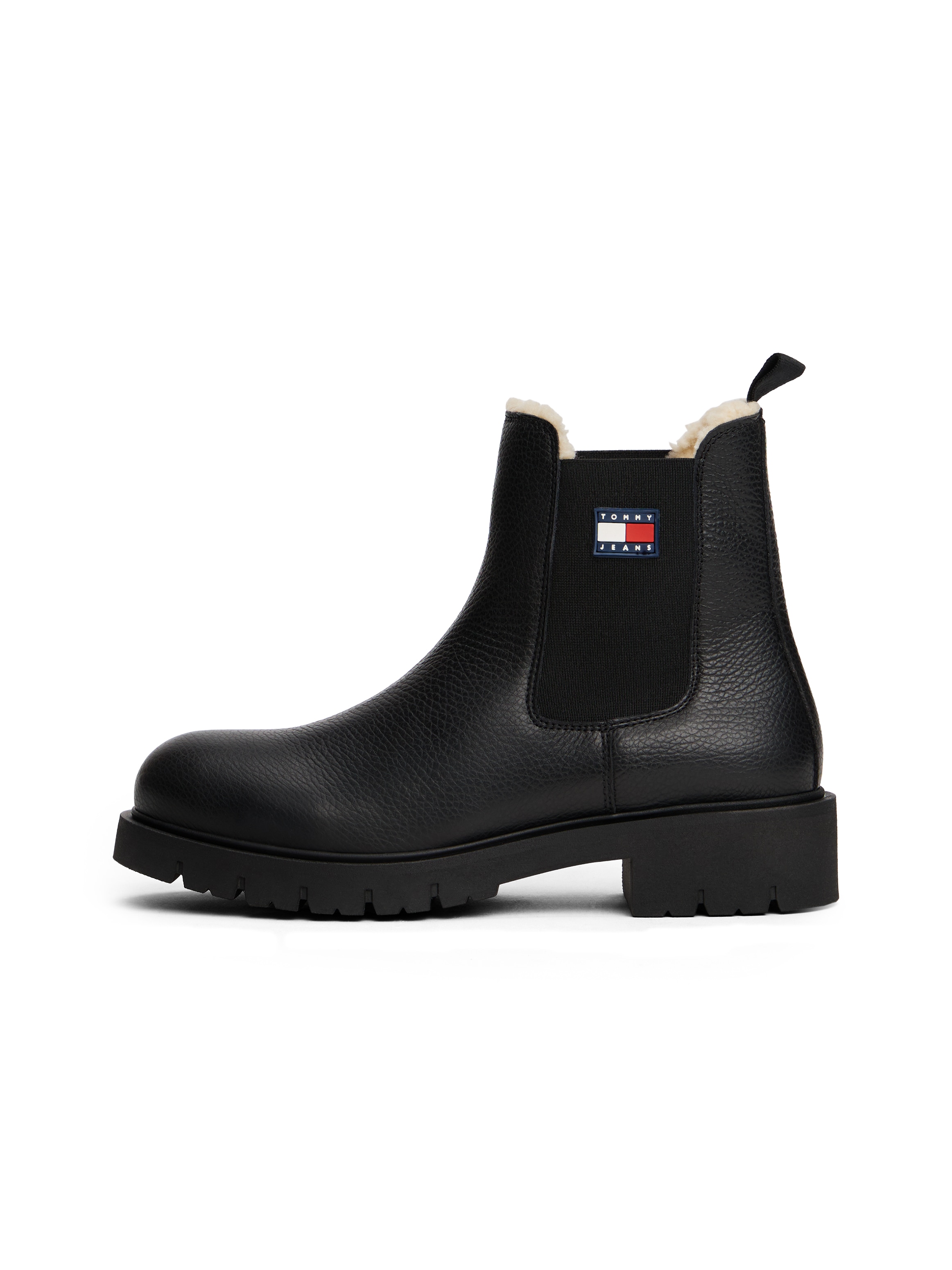 Tommy Jeans Chelseaboots »TJW CHELSEA BOOT WL«  , Blockabsatz, Stiefelette mit typischer Logoflagge