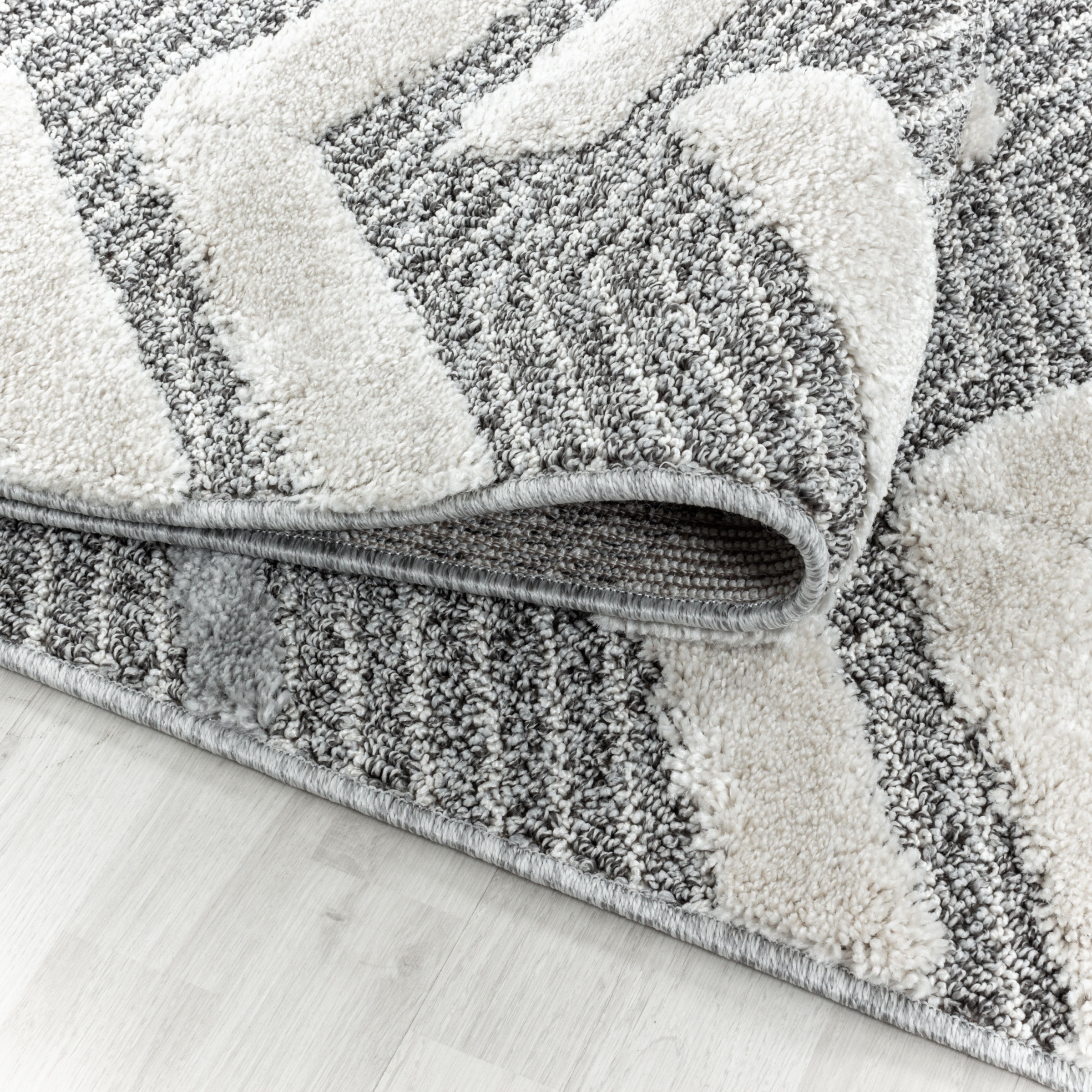 Ayyildiz Teppiche Teppich »PISA 4705«, rund, 20 mm Höhe, auch rechteckig, Hoch Tief Struktur, Wohnzimmer, Schlafzimmer