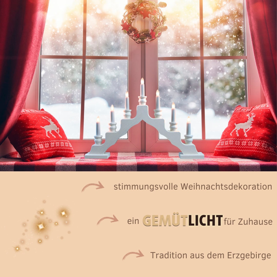 Weigla LED Lichterbogen »Schwede, Made in Germany« 1 Stk. 7-flammig