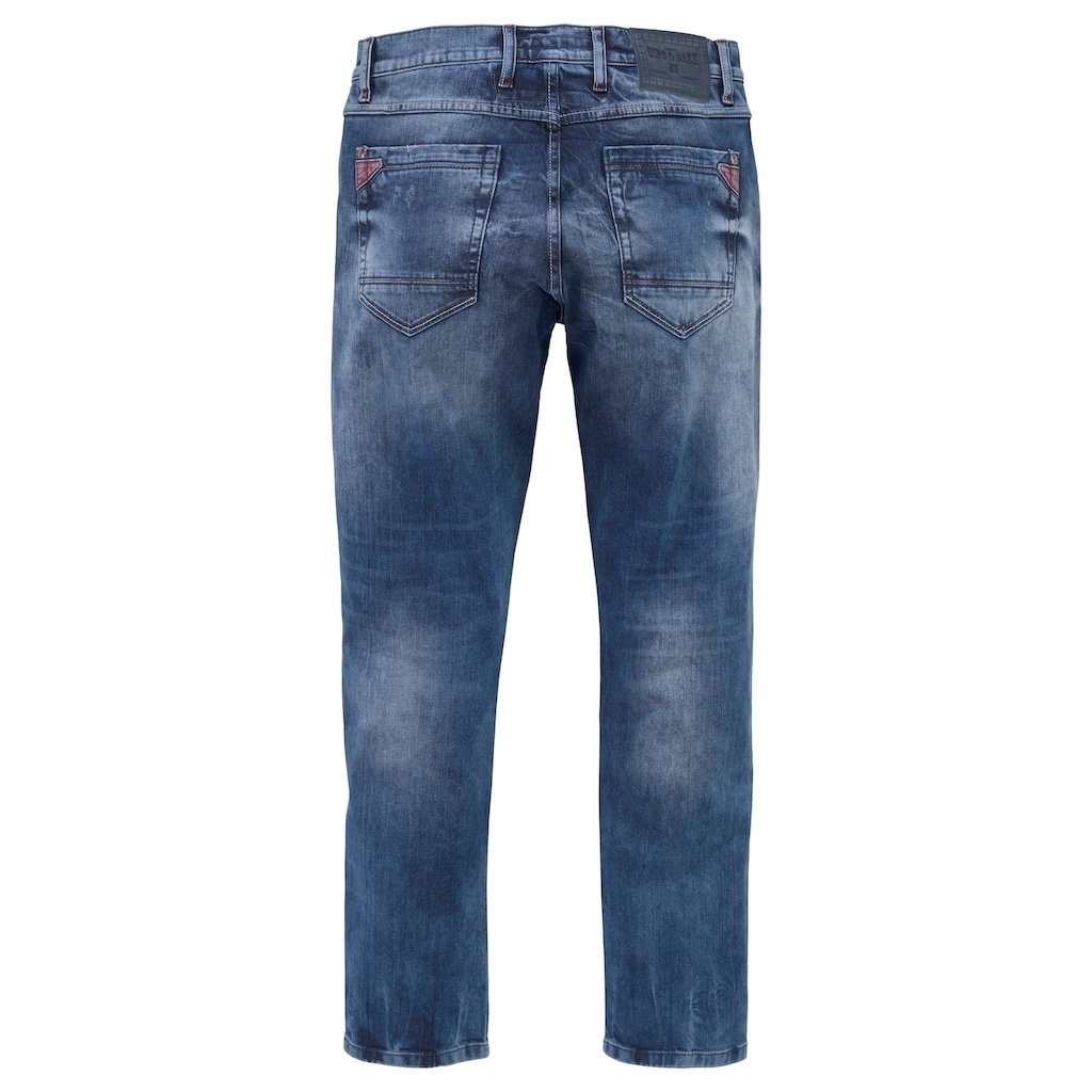 Cipo & Baxx Straight-Jeans »Red Dot«