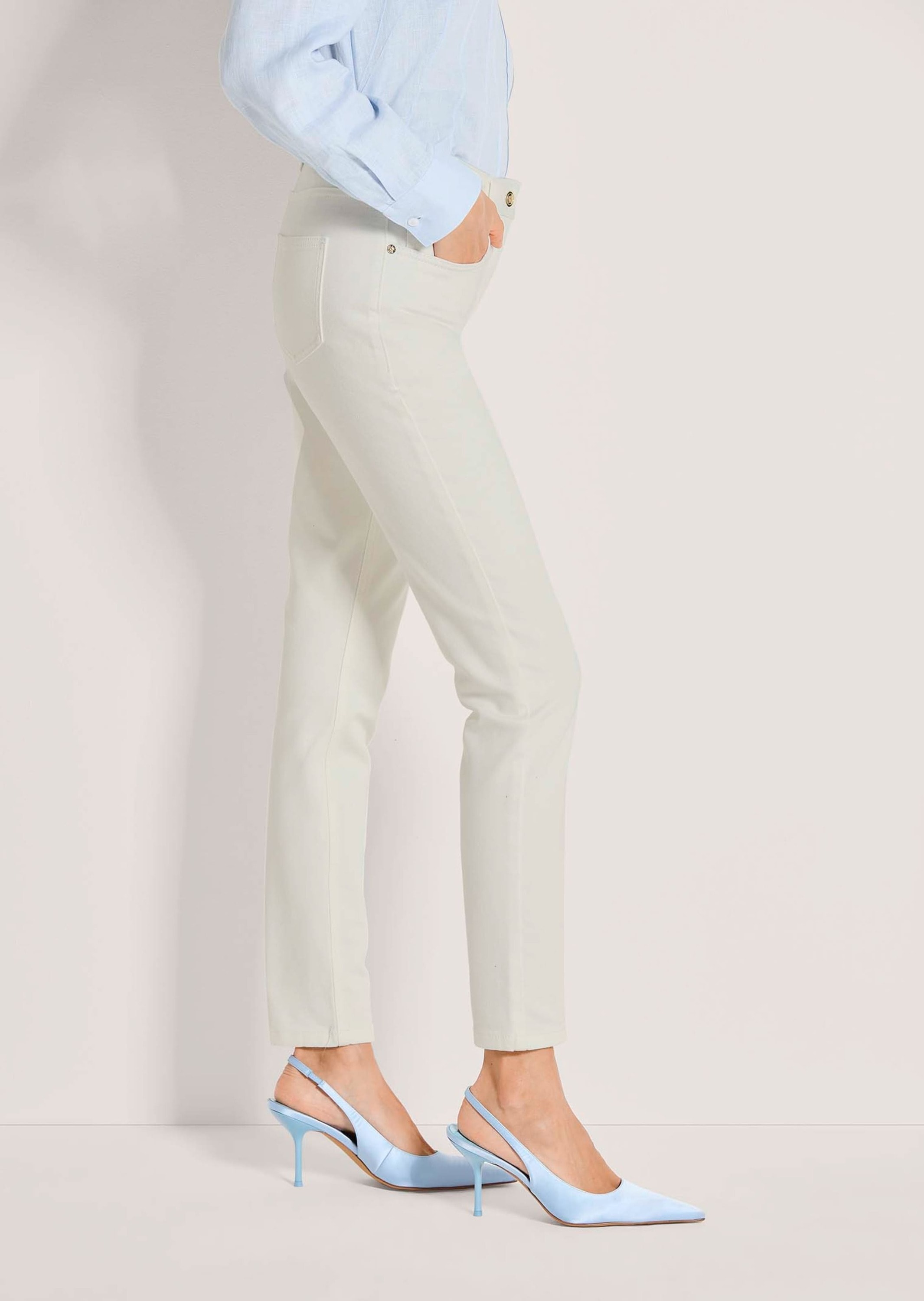 MADELEINE Regular-fit-Jeans »Jeans Lange Slim Fit Stretch-Jeans«
