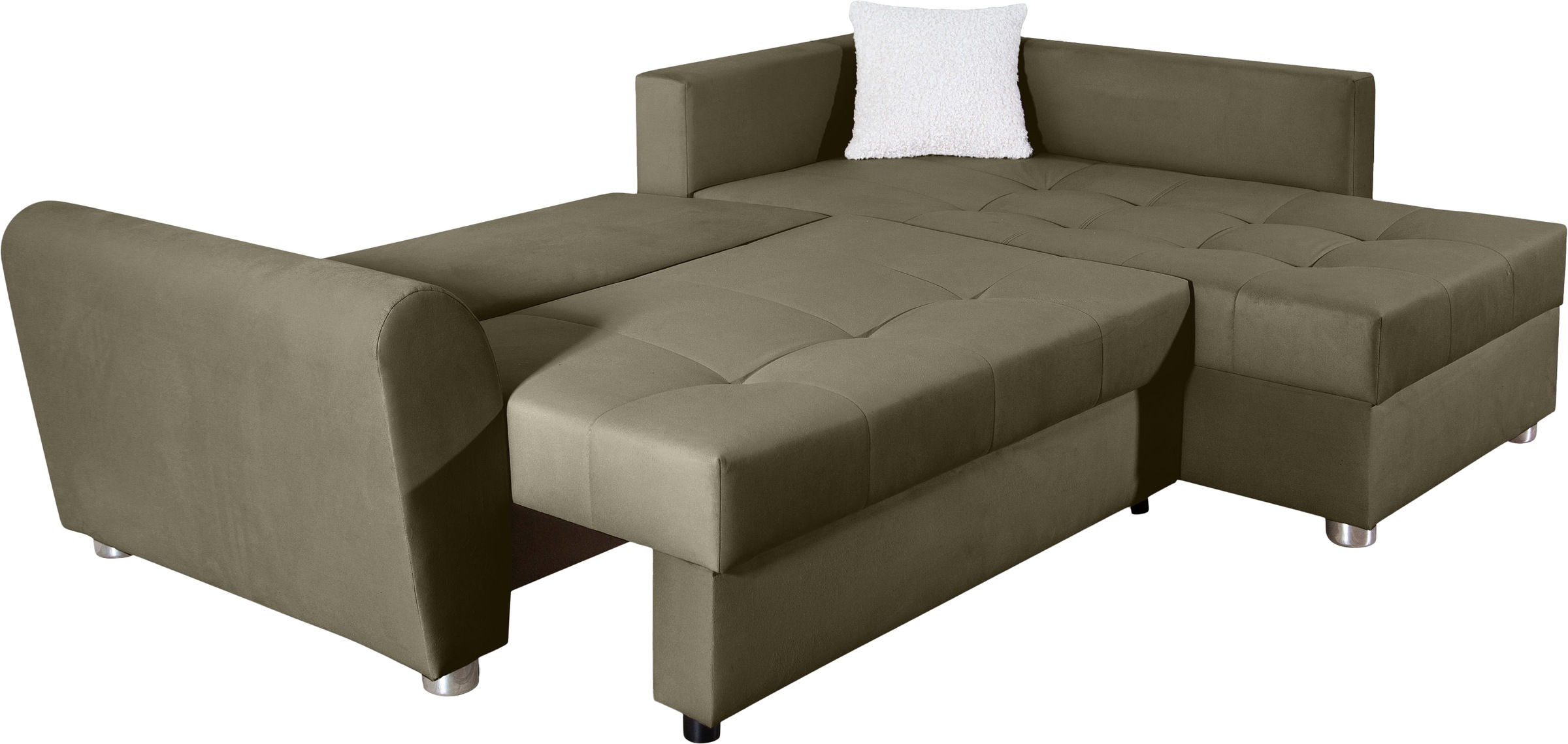 COLLECTION AB Ecksofa »Jana L-Form«, inkl. Bettfunktion,Bettkasten und Bonnelfederkern