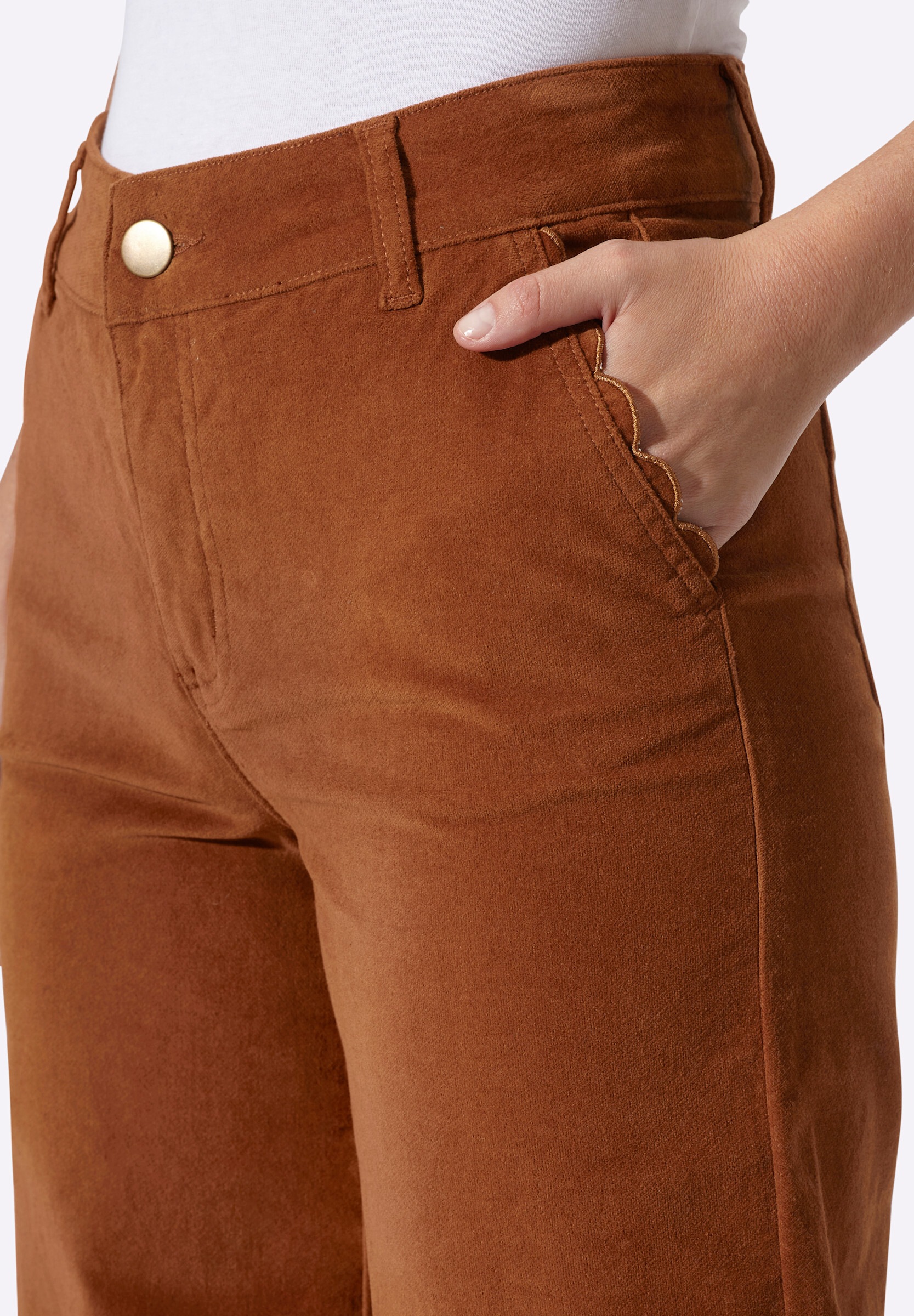 heine Stoffhose »Samt-Hose Samthose mit Wellenkanten«