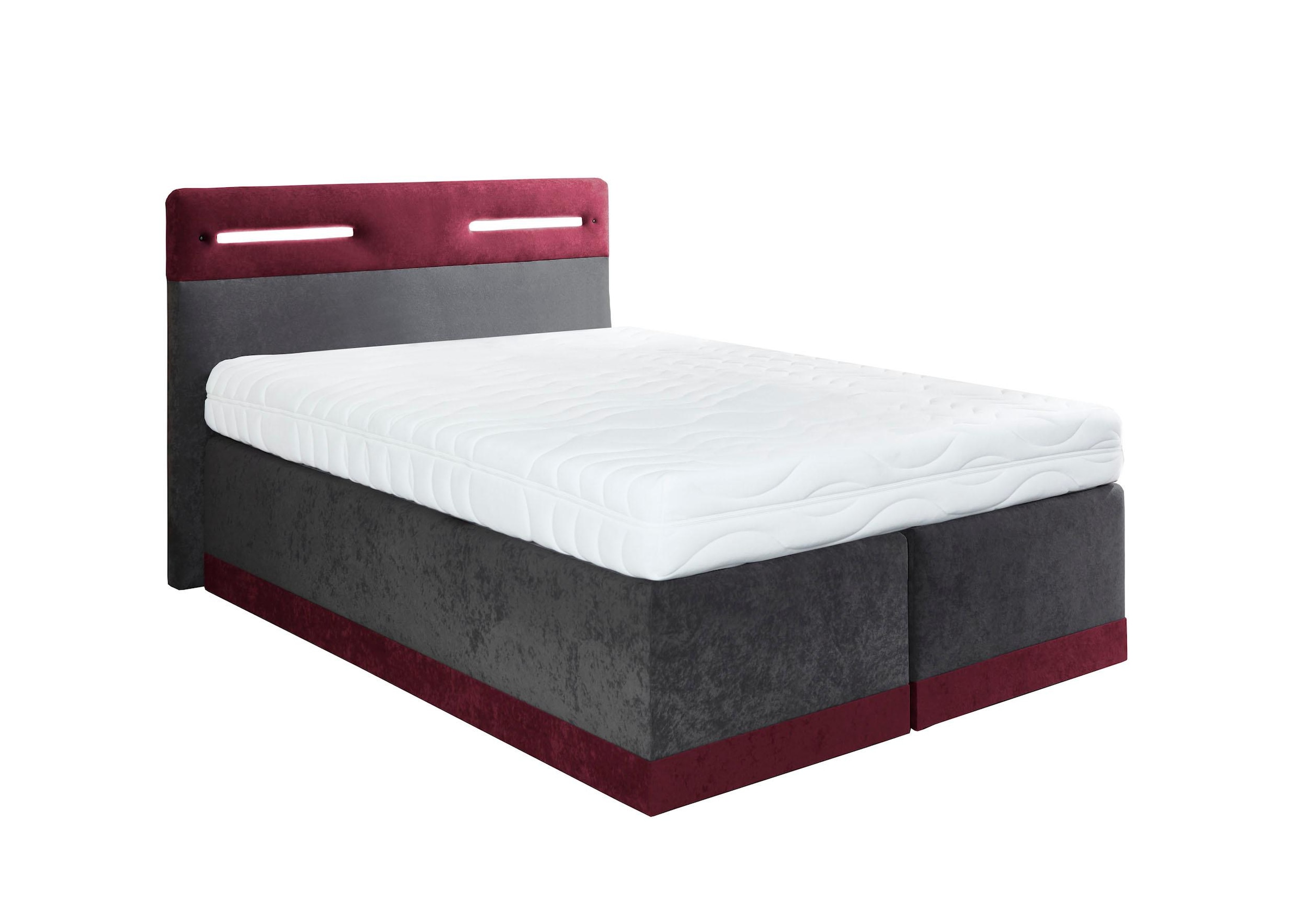 Westfalia Schlafkomfort Boxspringbett, mit LED-Beleuchtung